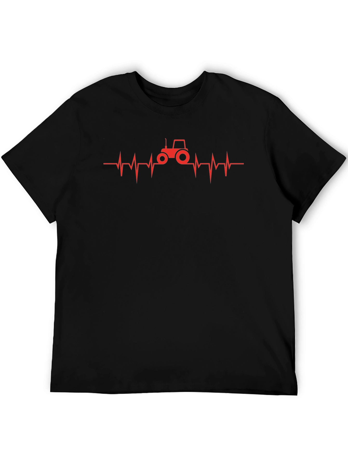 Tractor Heartbeat Graphic Tee - Black