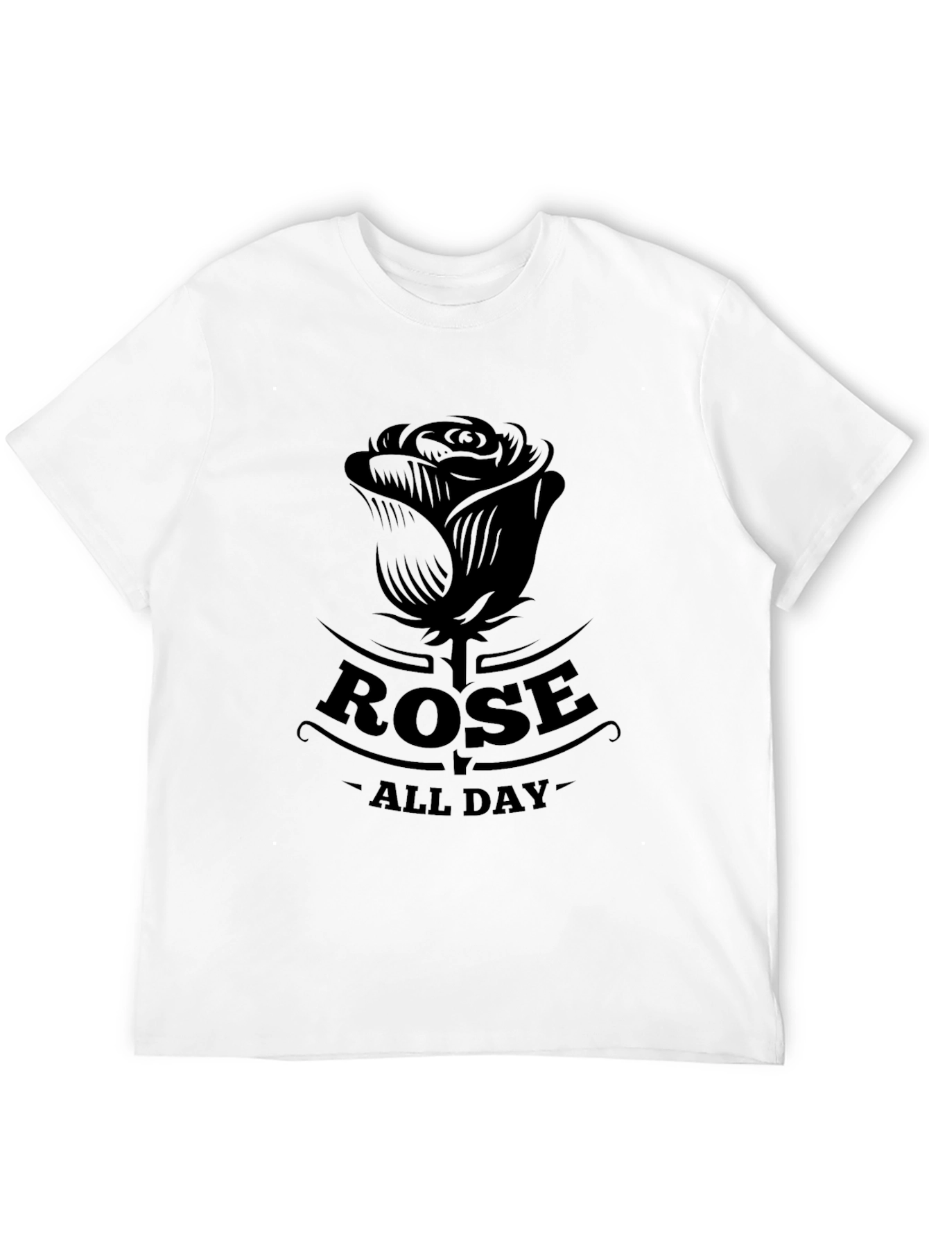 Rose All Day Graphic Tee - Black