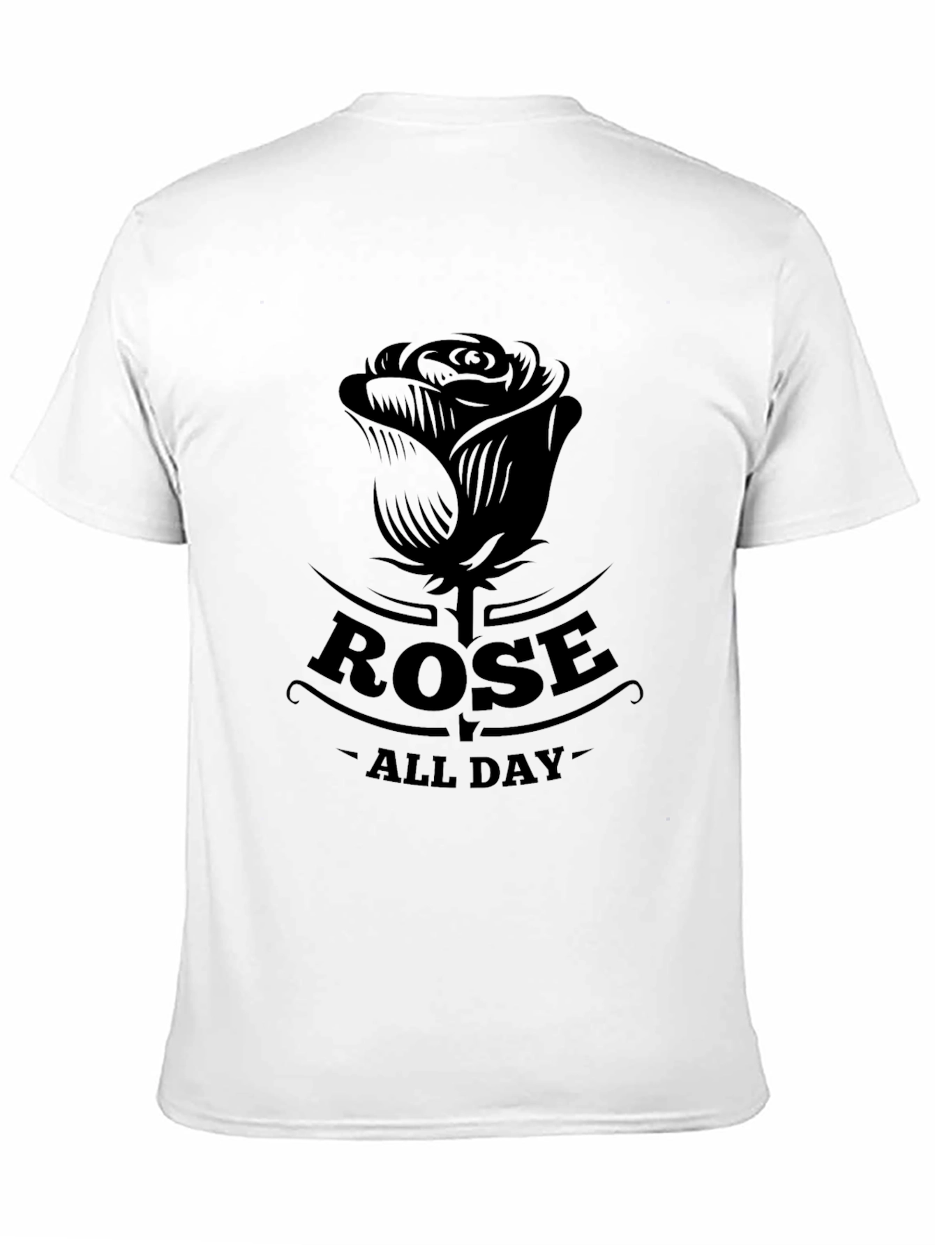 Rose All Day Graphic Tee - Black