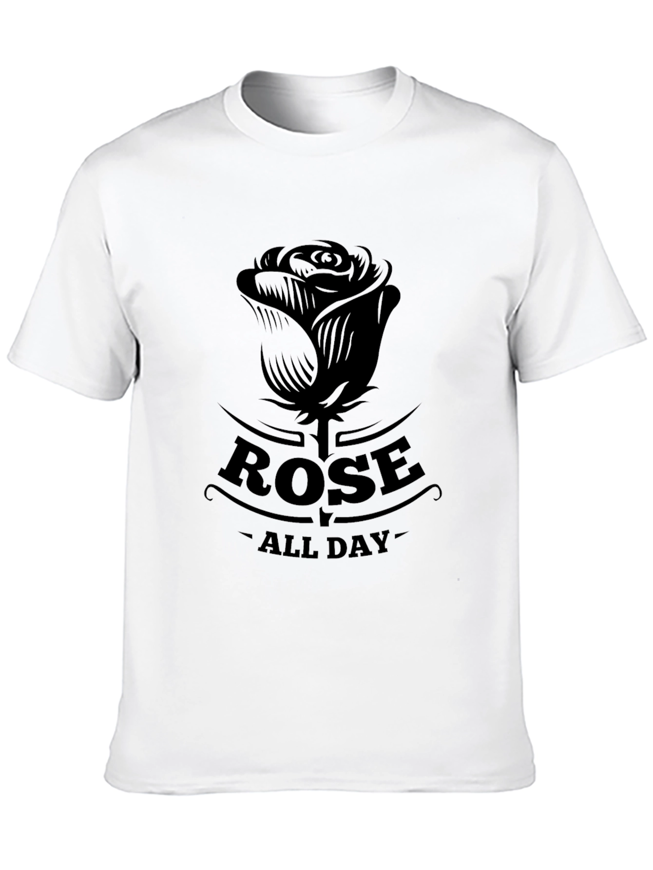 Rose All Day Graphic Tee - Black