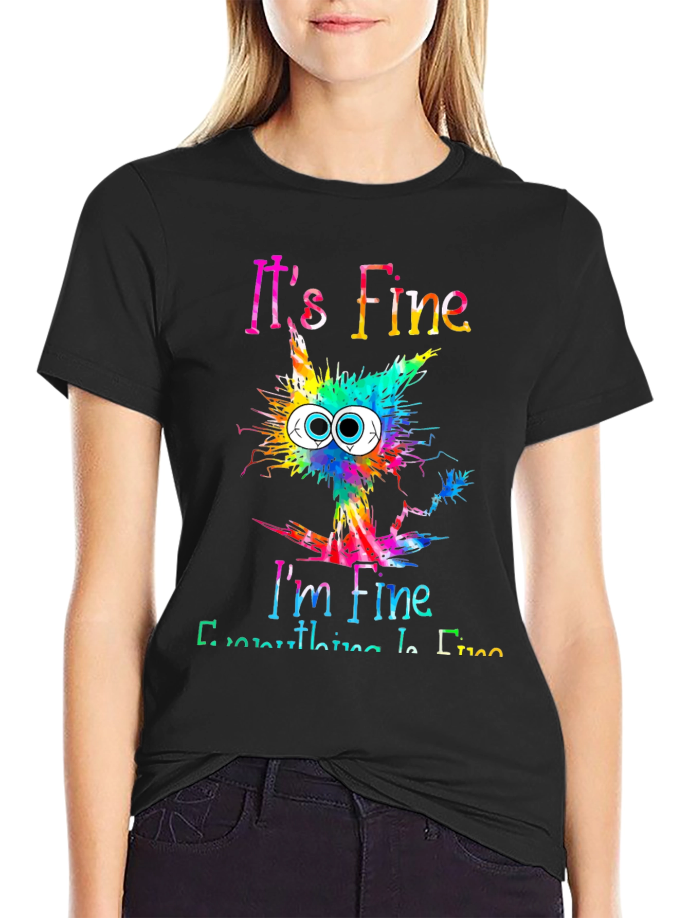 Its Fine Im Fine Cat Graphic Tee