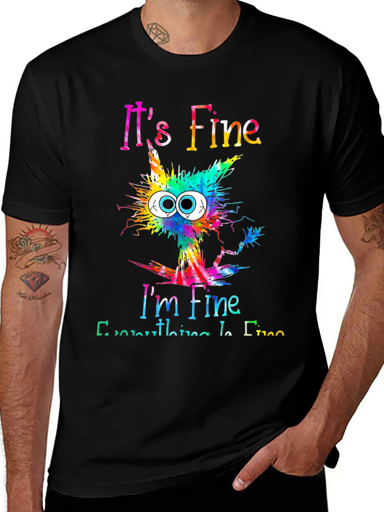 Its Fine Im Fine Cat Graphic Tee