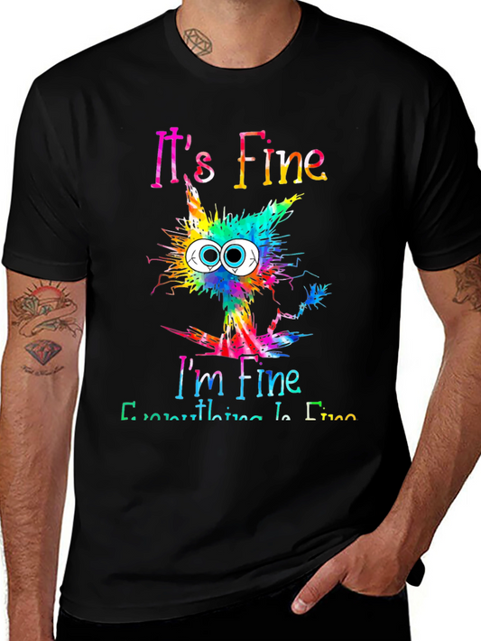 Its Fine Im Fine Cat Graphic Tee