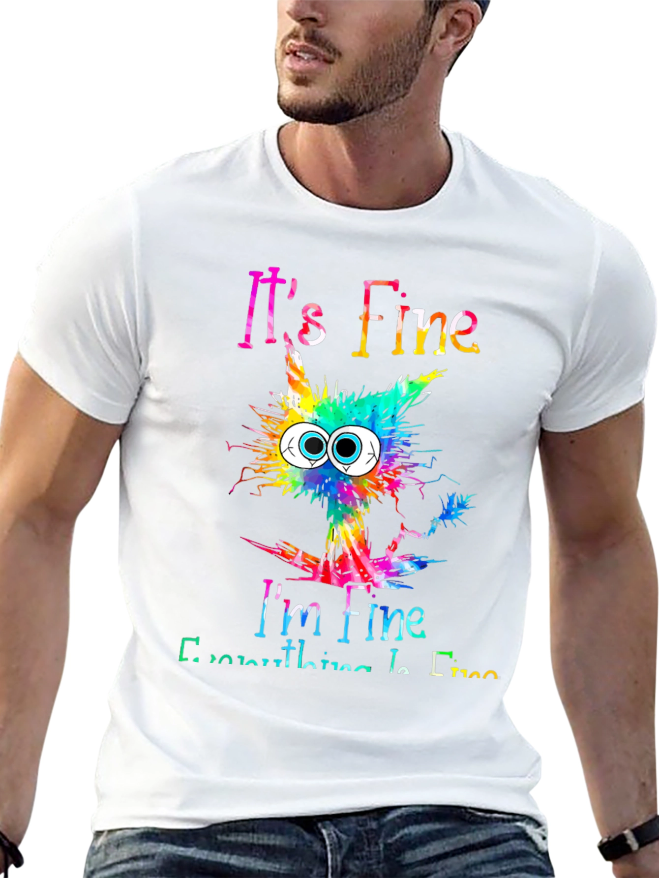 Its Fine Im Fine Cat Graphic Tee