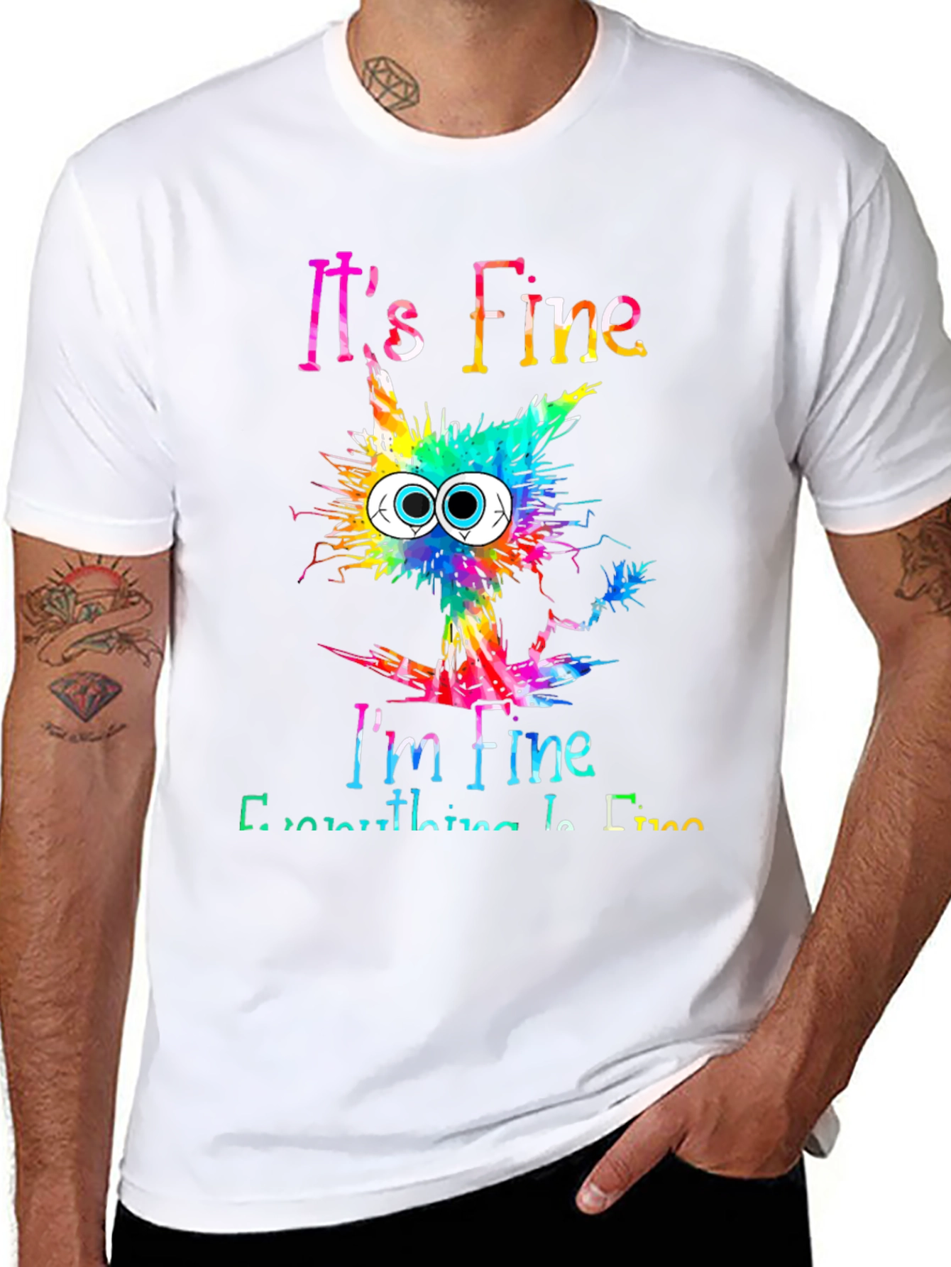 Its Fine Im Fine Cat Graphic Tee