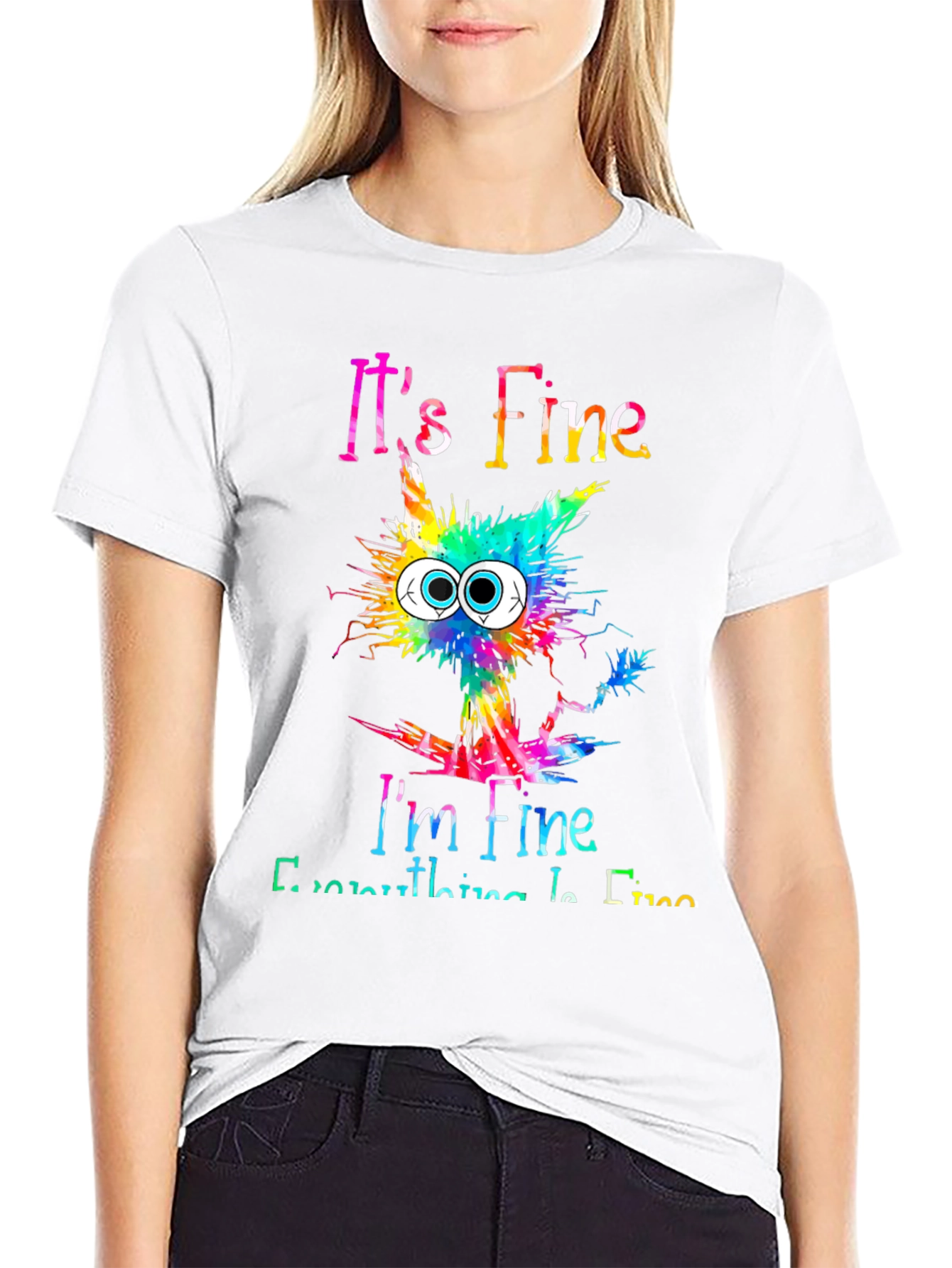 Its Fine Im Fine Cat Graphic Tee