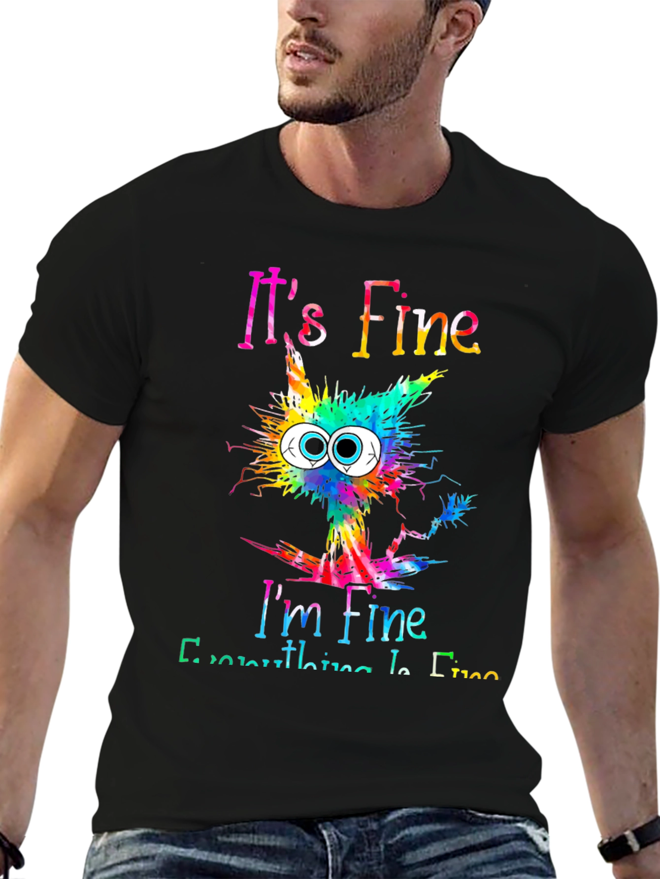 Its Fine Im Fine Cat Graphic Tee