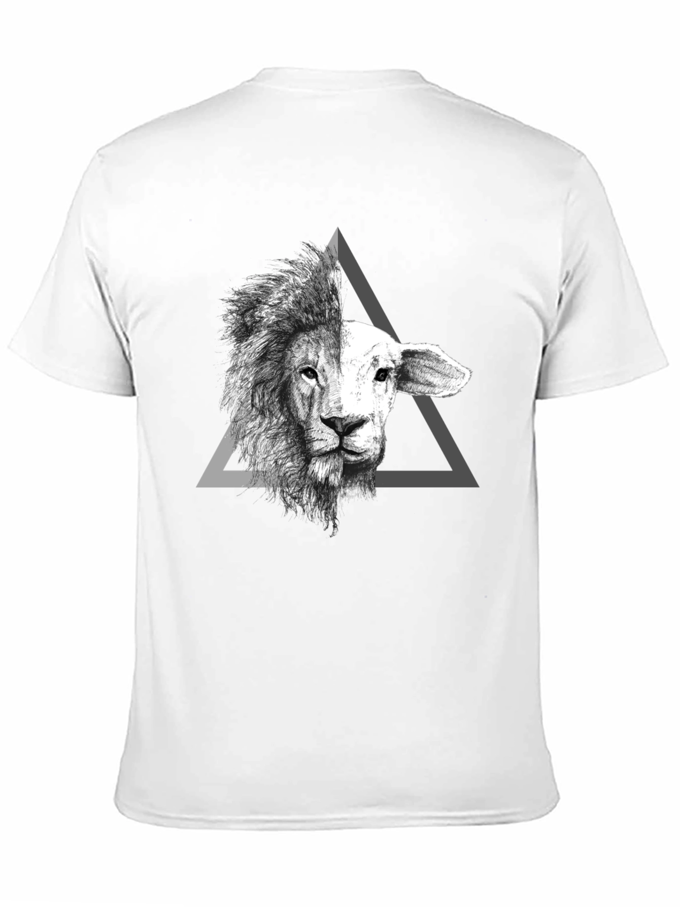 Lion and Lamb Graphic Tee - Unique Design T-Shirt