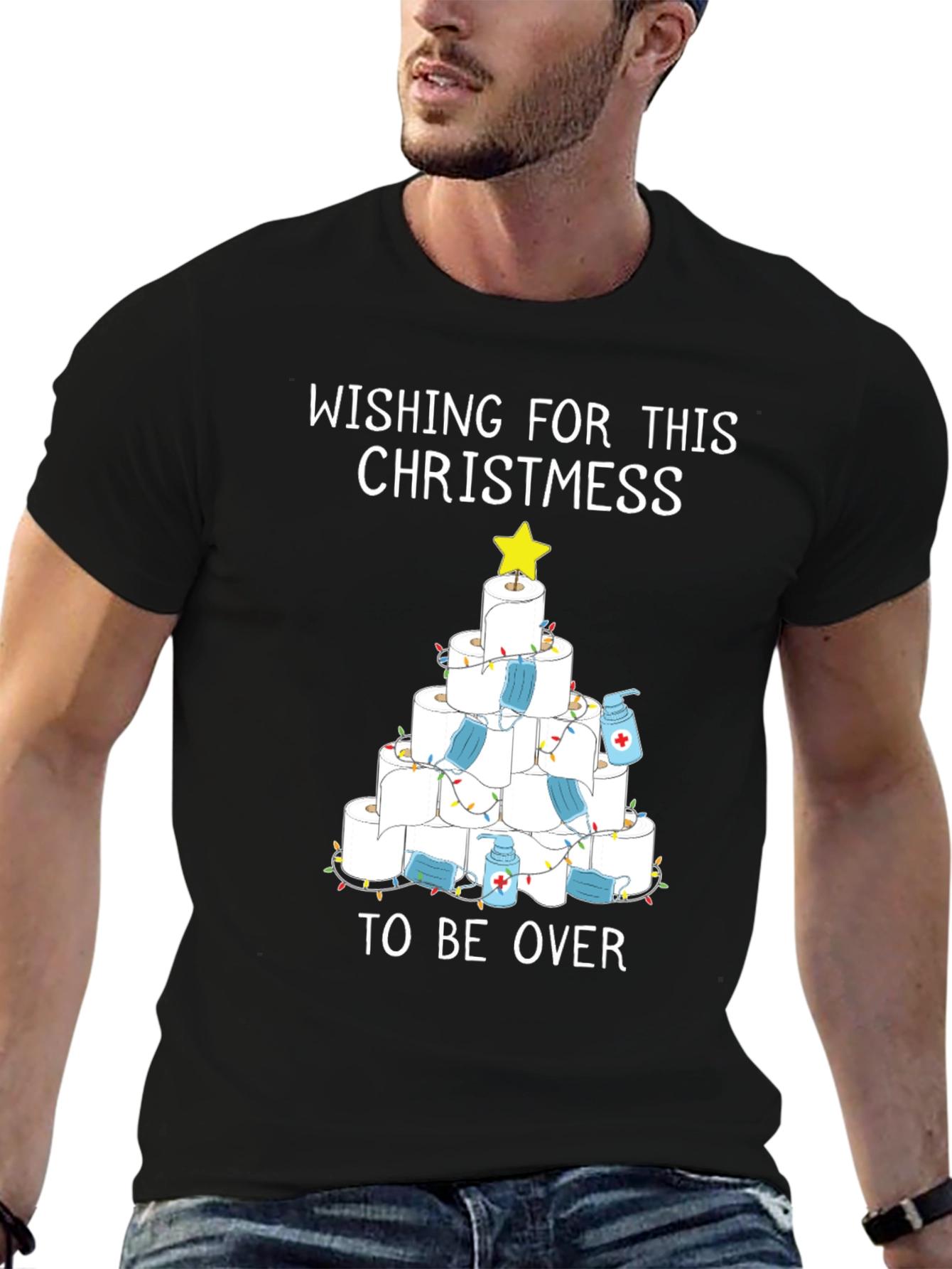 Humorous Toilet Paper Christmas Tree T-Shirt