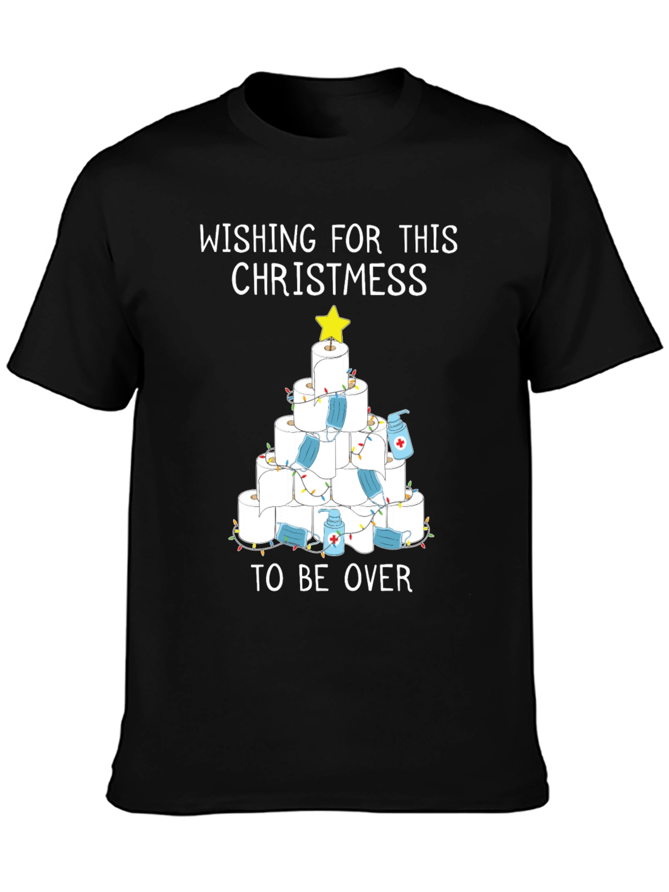 Humorous Toilet Paper Christmas Tree T-Shirt