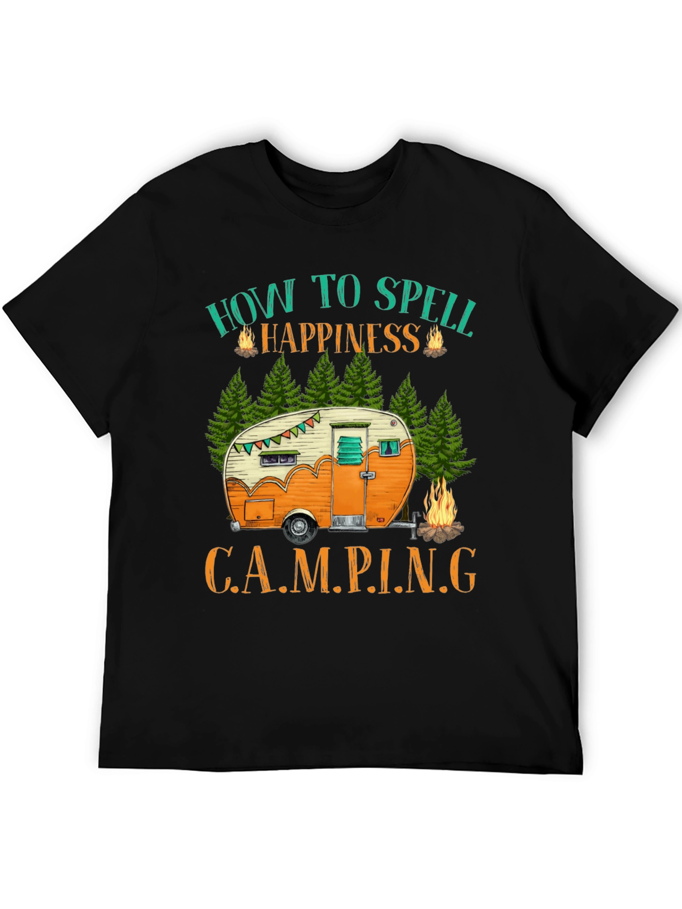 Camping Happiness Graphic T-Shirt