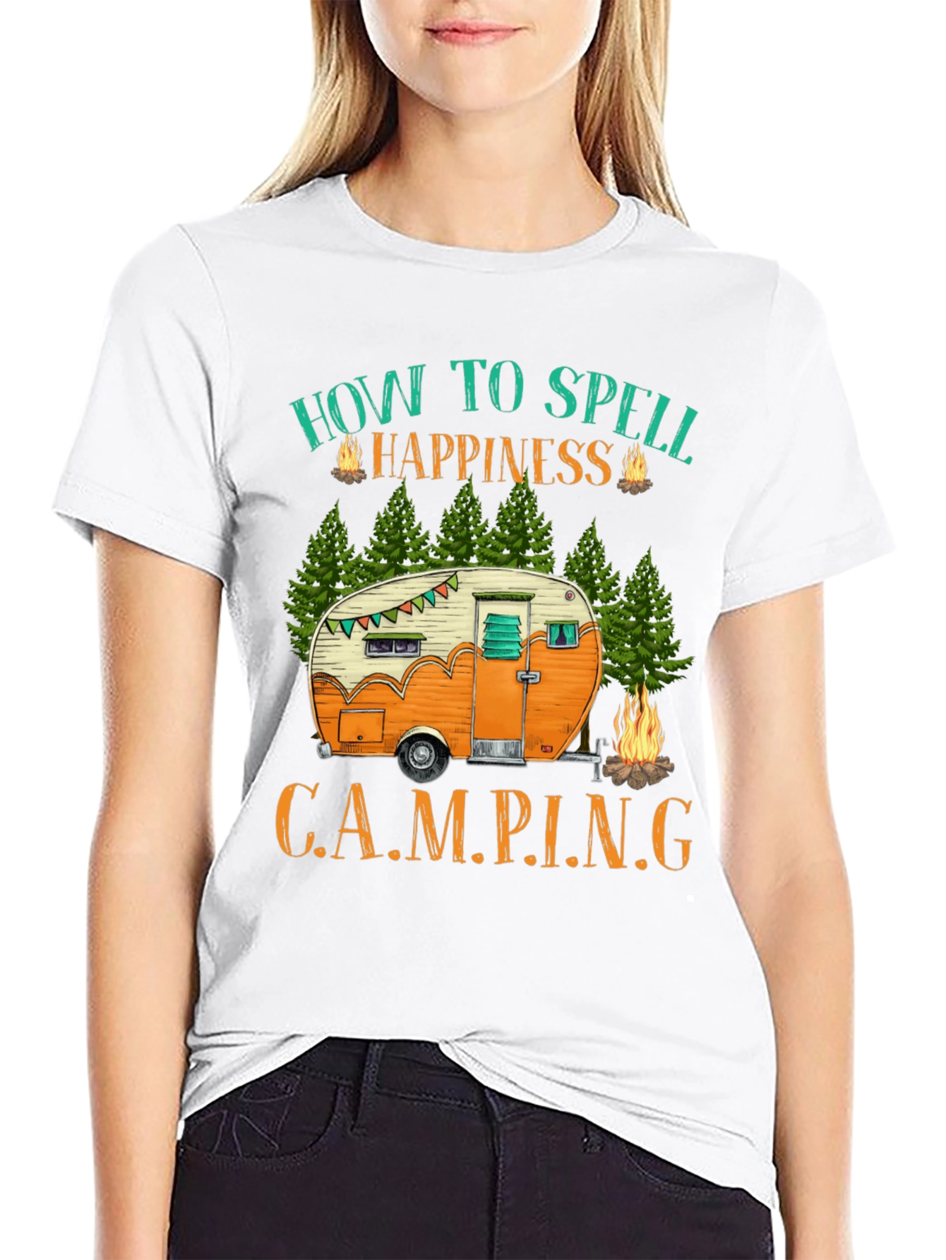 Camping Happiness Graphic T-Shirt