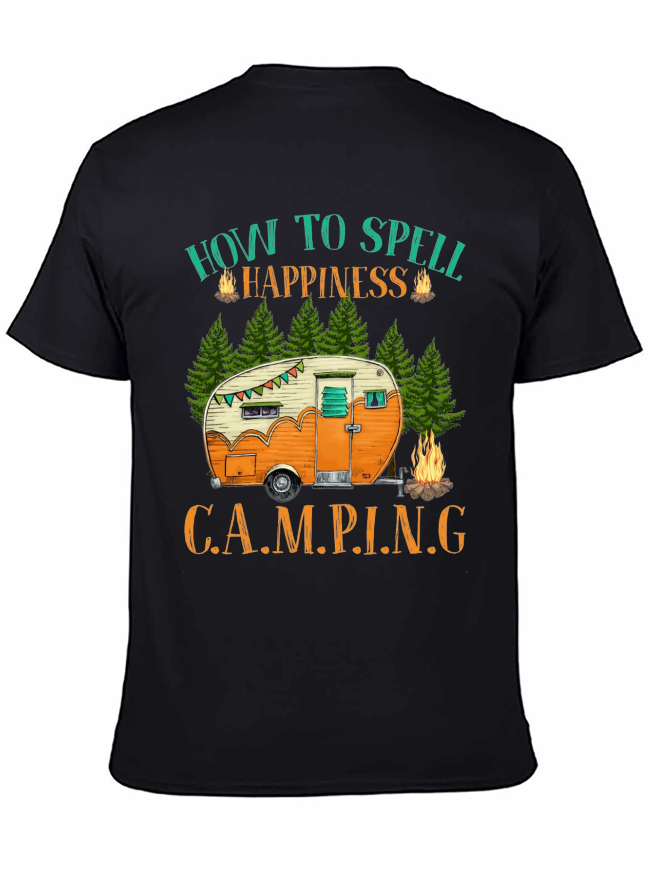 Camping Happiness Graphic T-Shirt