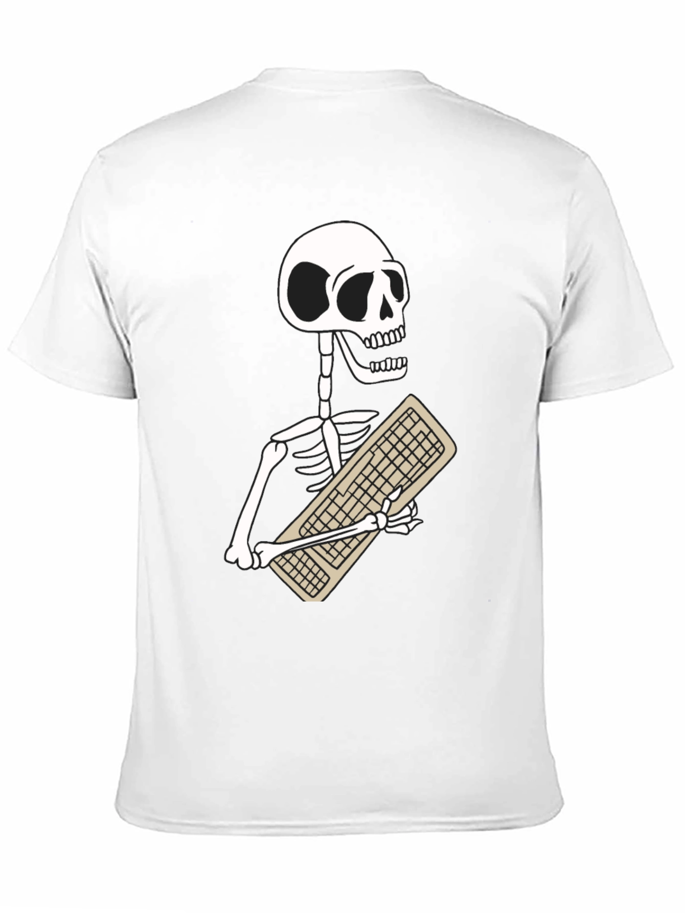 Skeleton Keyboard T-Shirt - Programmer Humor Tee