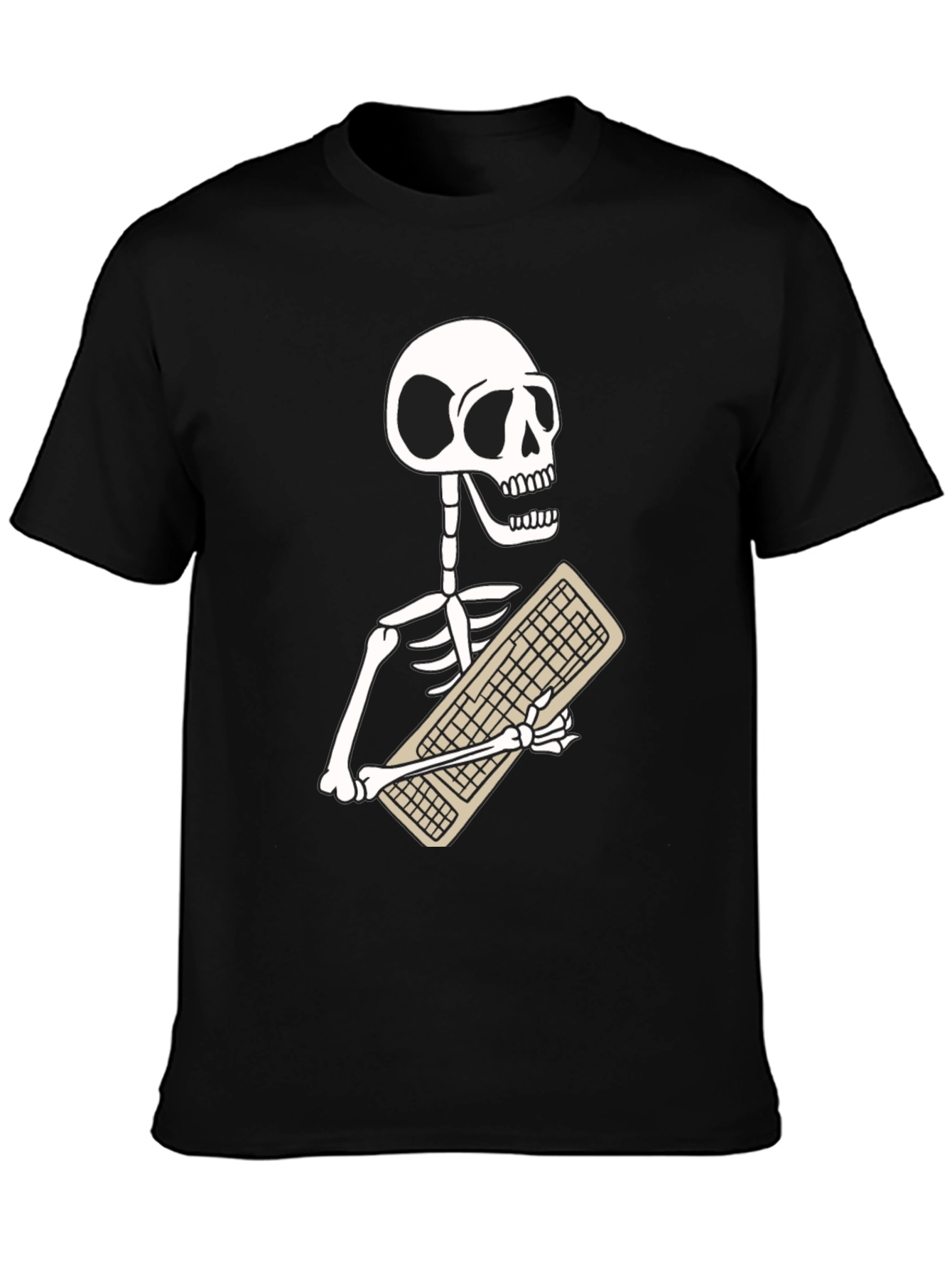 Skeleton Keyboard T-Shirt - Programmer Humor Tee