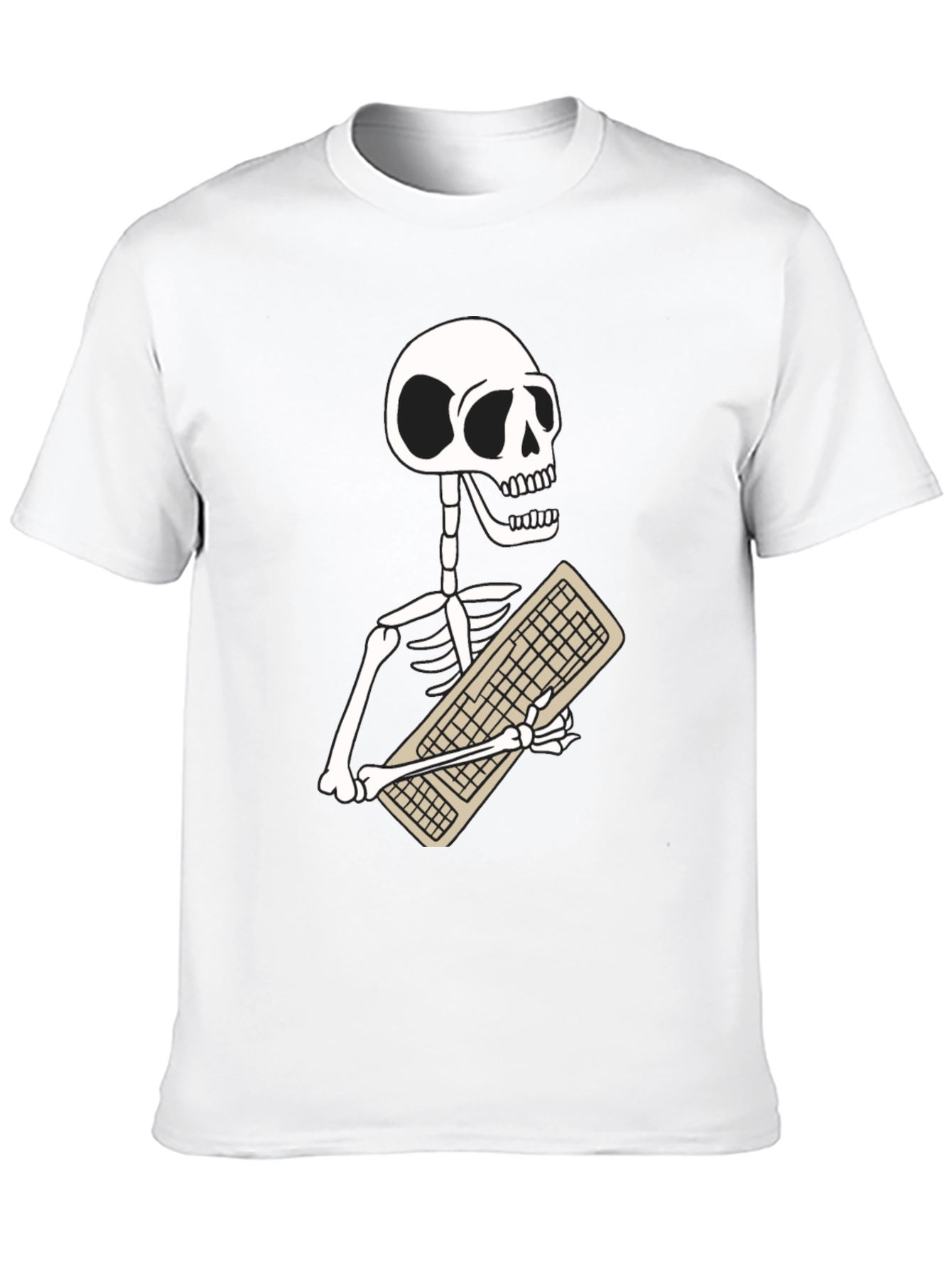 Skeleton Keyboard T-Shirt - Programmer Humor Tee