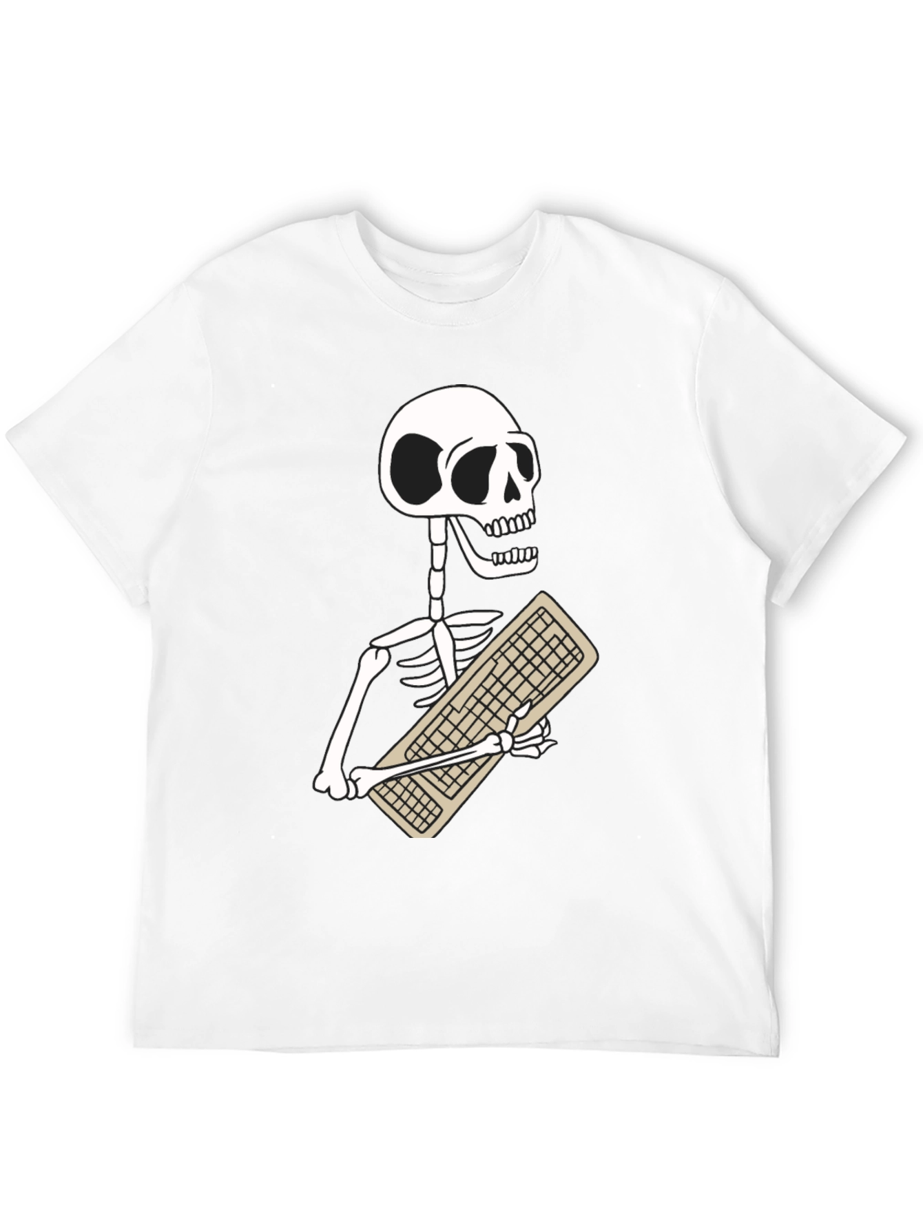 Skeleton Keyboard T-Shirt - Programmer Humor Tee