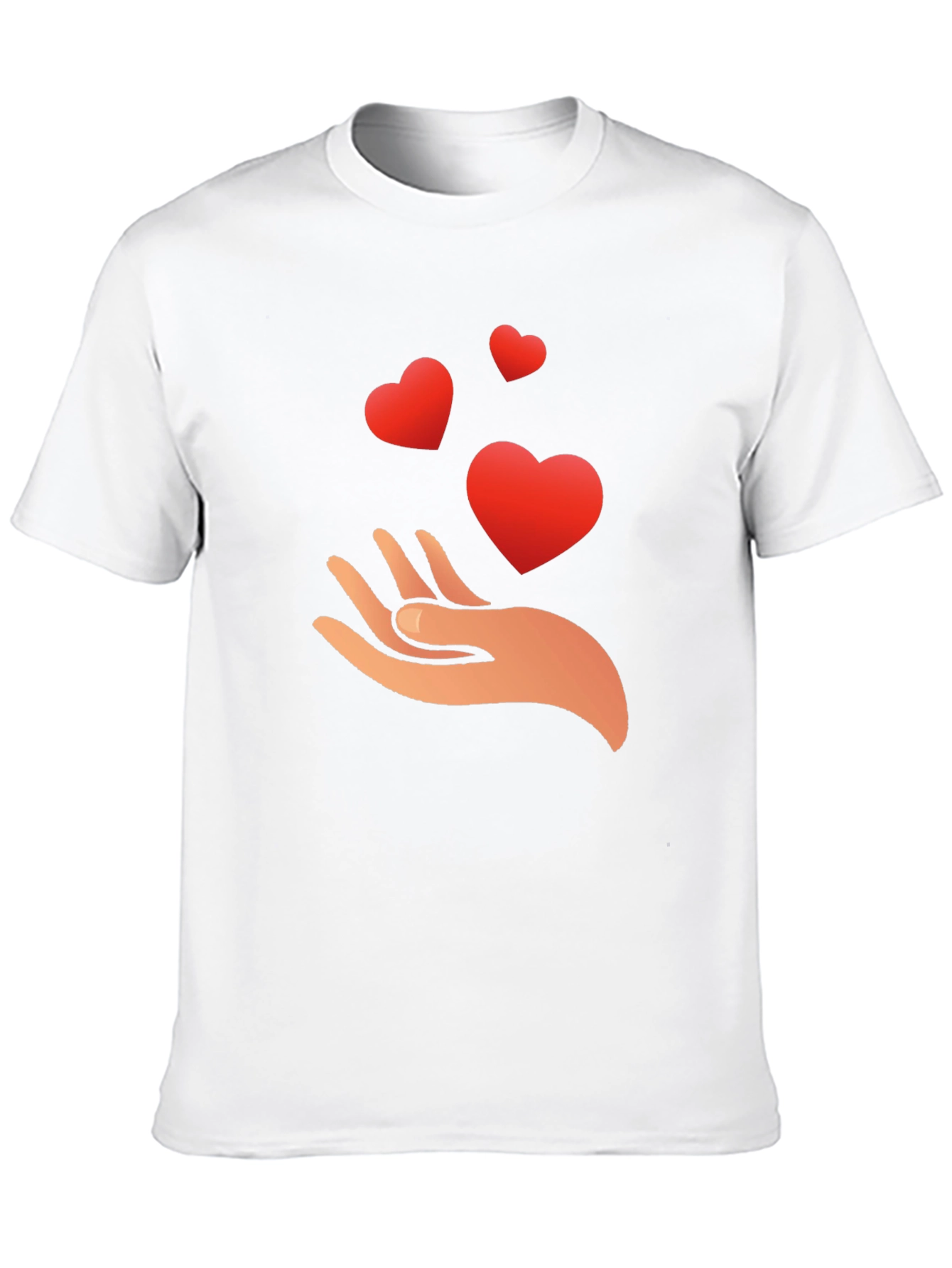 Heart in Hand Graphic Black T-Shirt