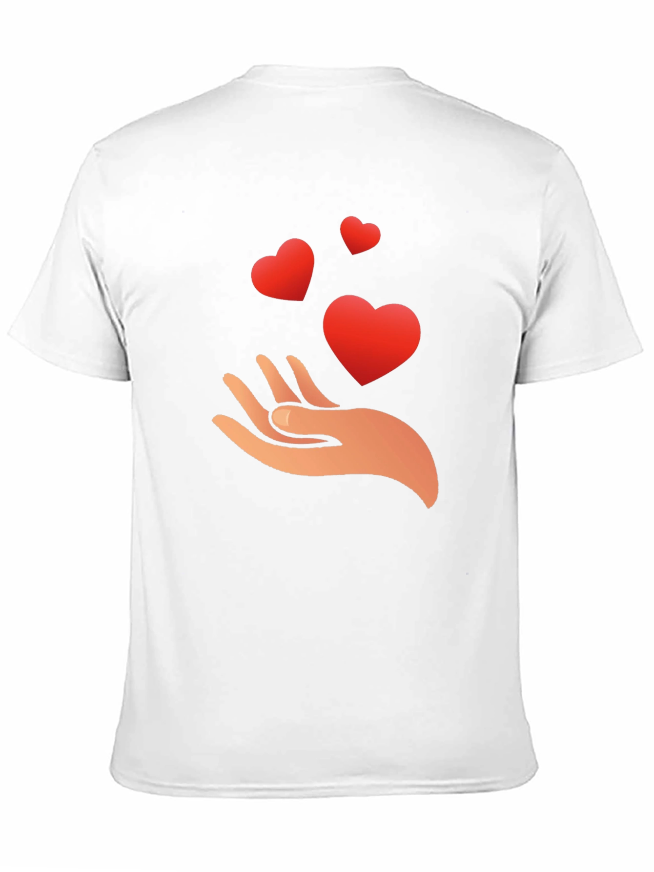 Heart in Hand Graphic Black T-Shirt