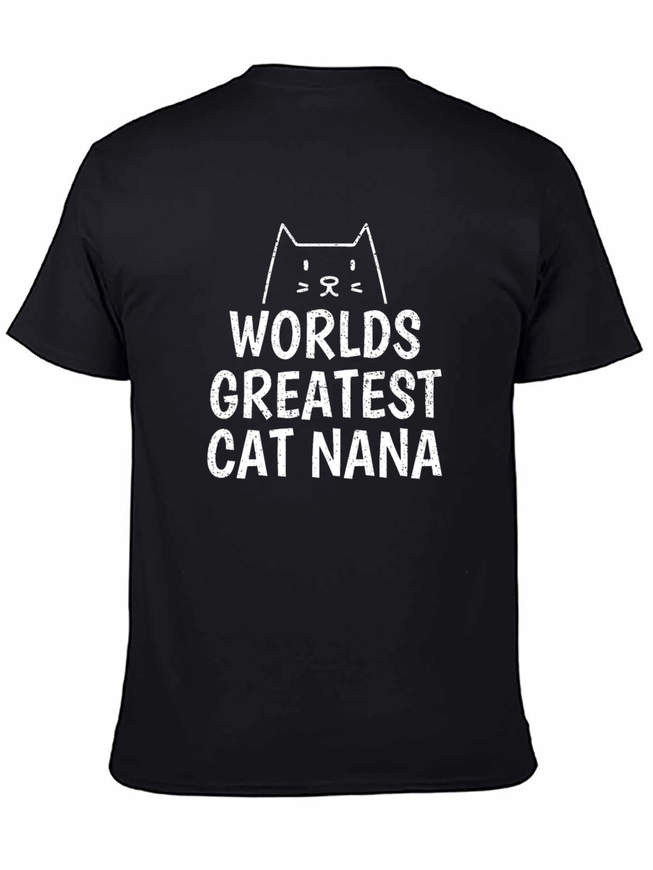 Worlds Greatest Cat Nana Black T-Shirt
