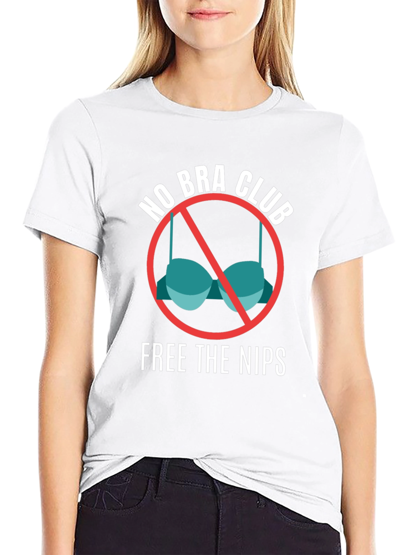 No Bra Club T-Shirt - Free the Nips Tee