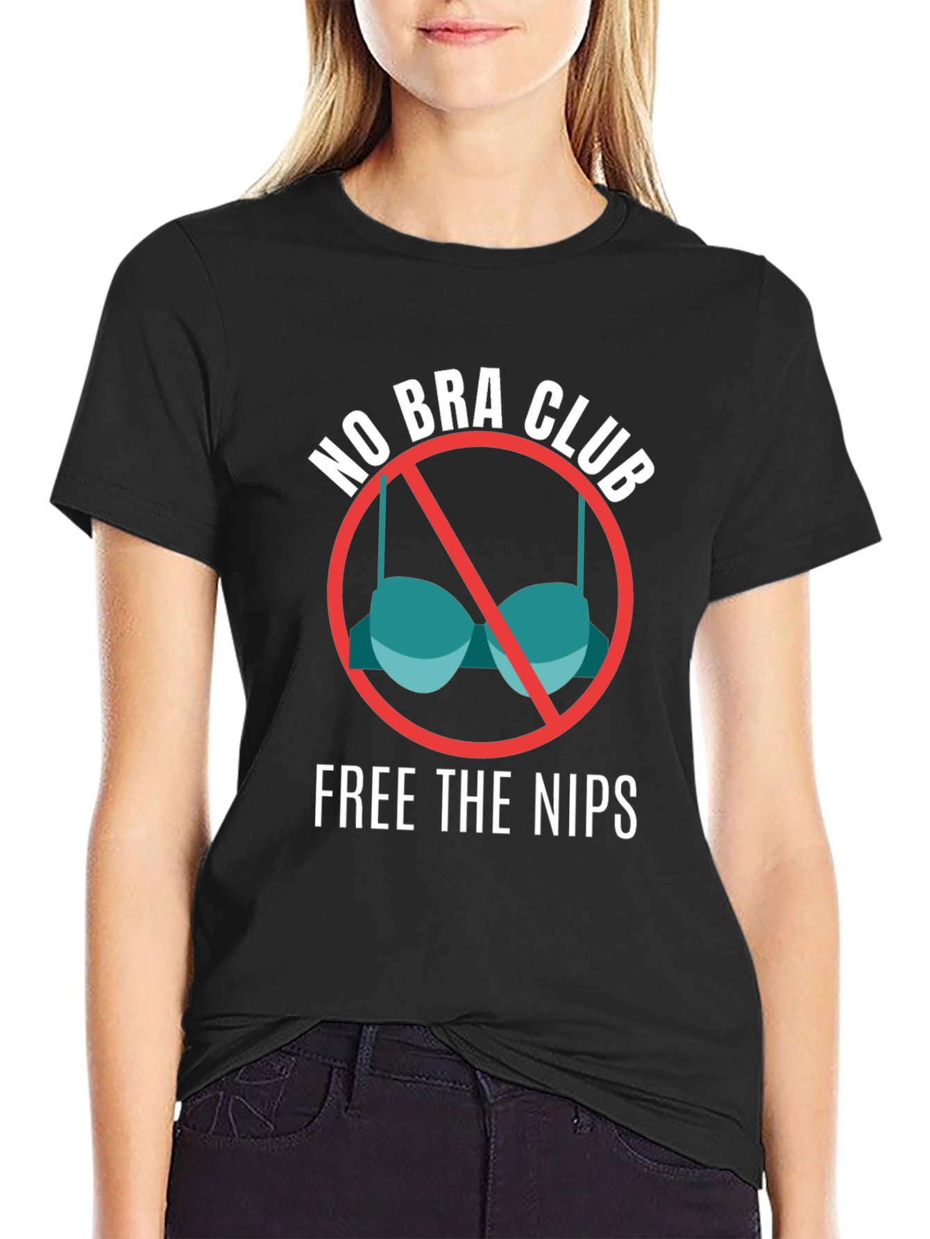 No Bra Club T-Shirt - Free the Nips Tee