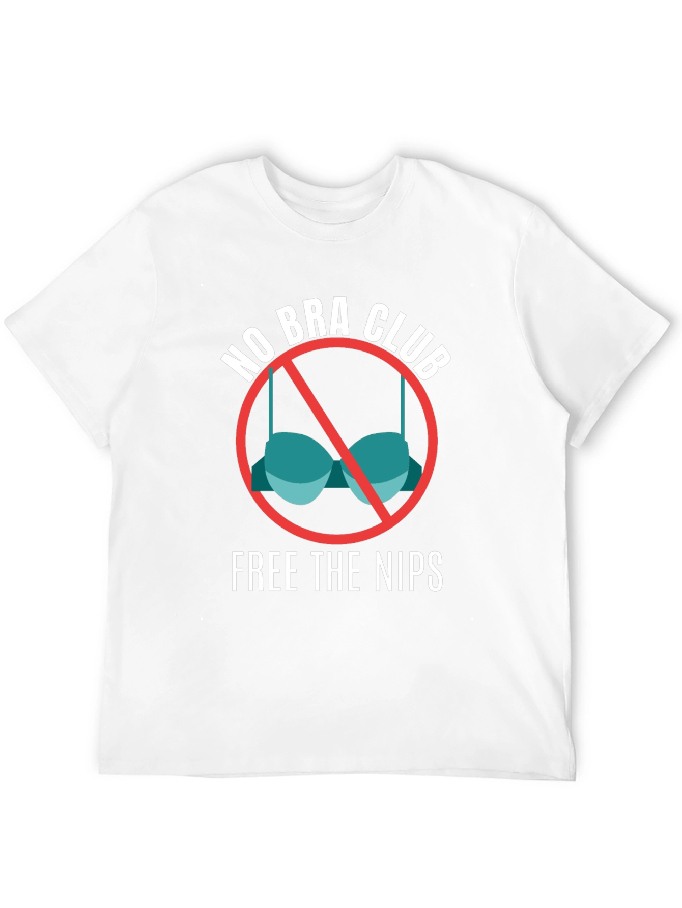No Bra Club T-Shirt - Free the Nips Tee