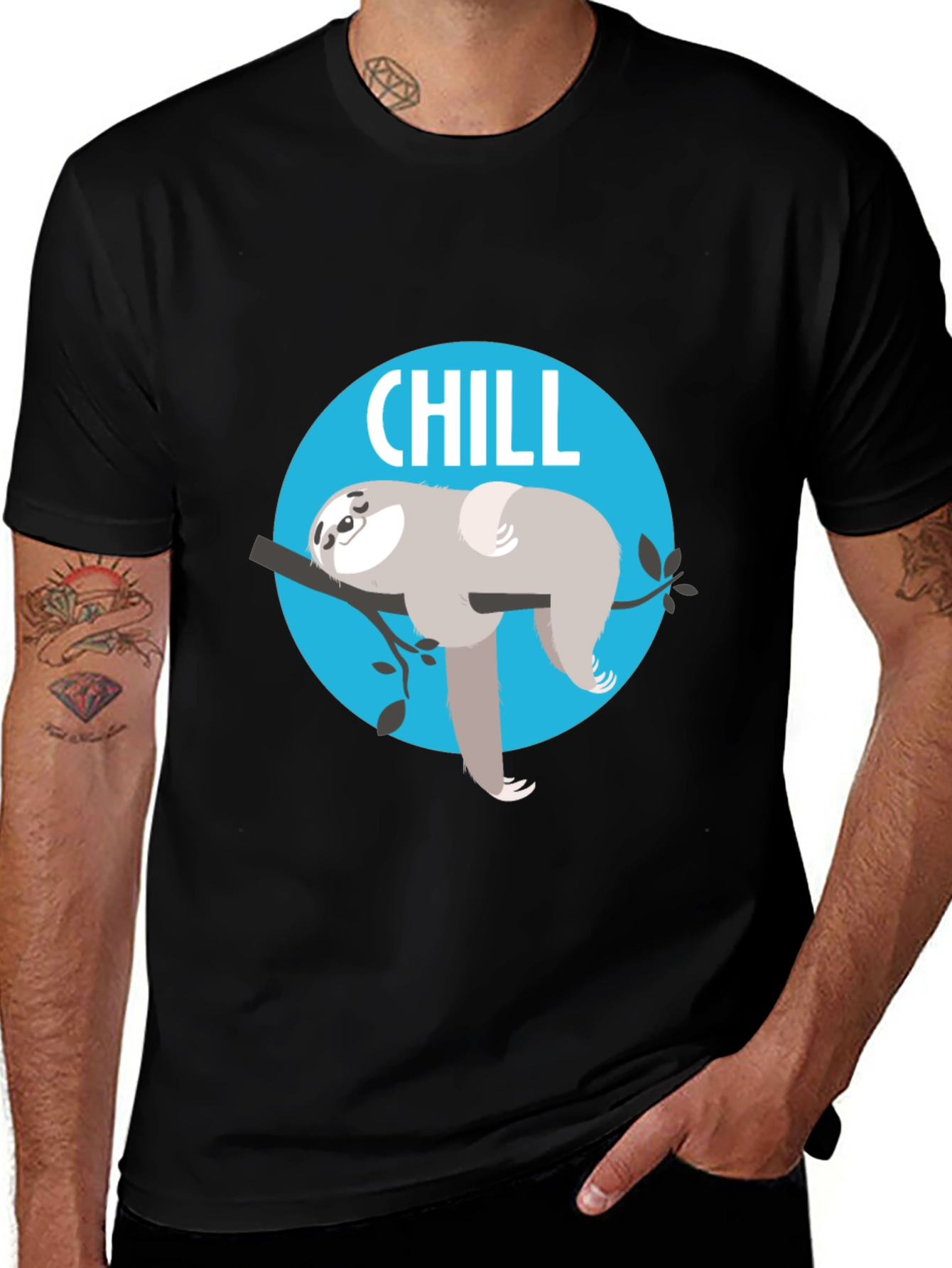 Chill Sloth T-Shirt - Relaxed Fit Unique Graphic