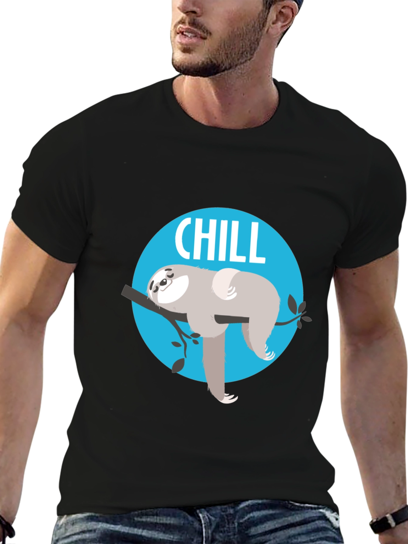 Chill Sloth T-Shirt - Relaxed Fit Unique Graphic