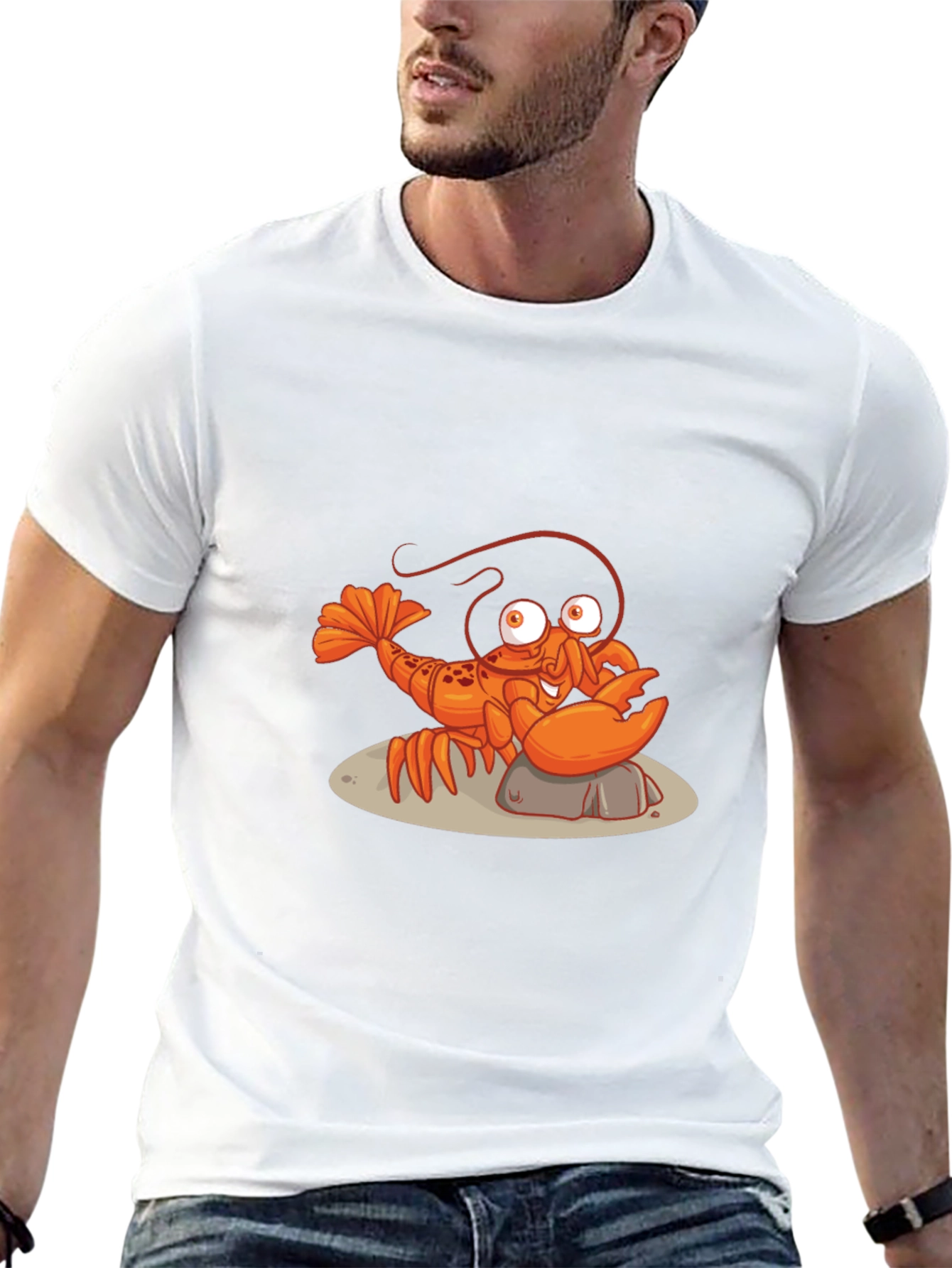Lobster Graphic Tee - Quirky Black T-Shirt
