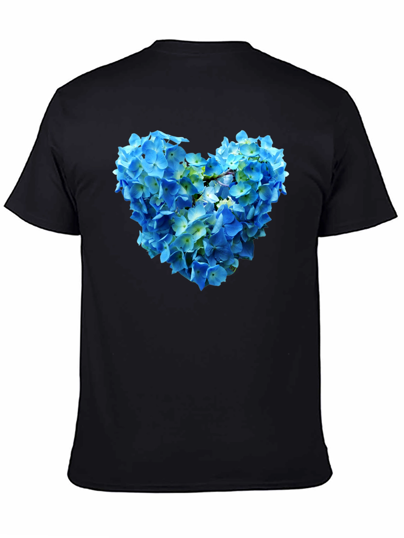 Floral Heart Graphic T-Shirt - Black
