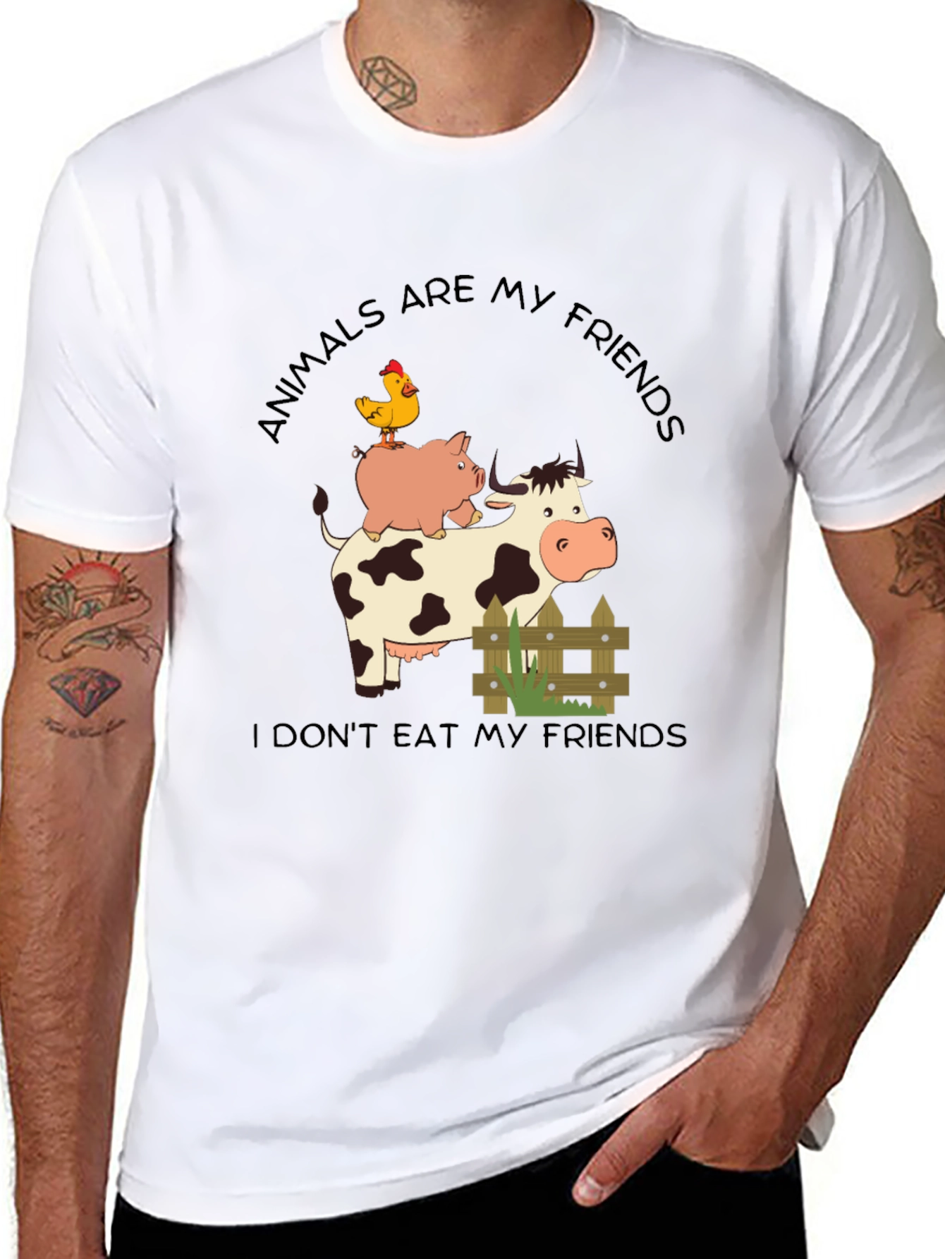 Animals Are My Friends Vegan T-Shirt
