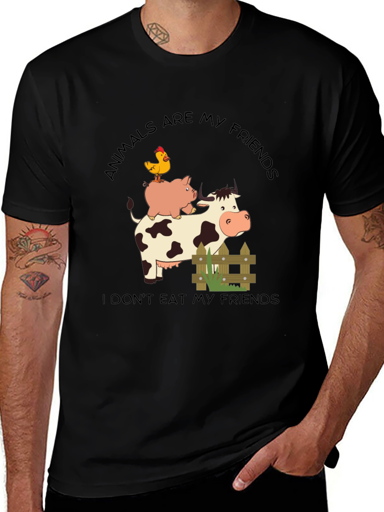 Animals Are My Friends Vegan T-Shirt