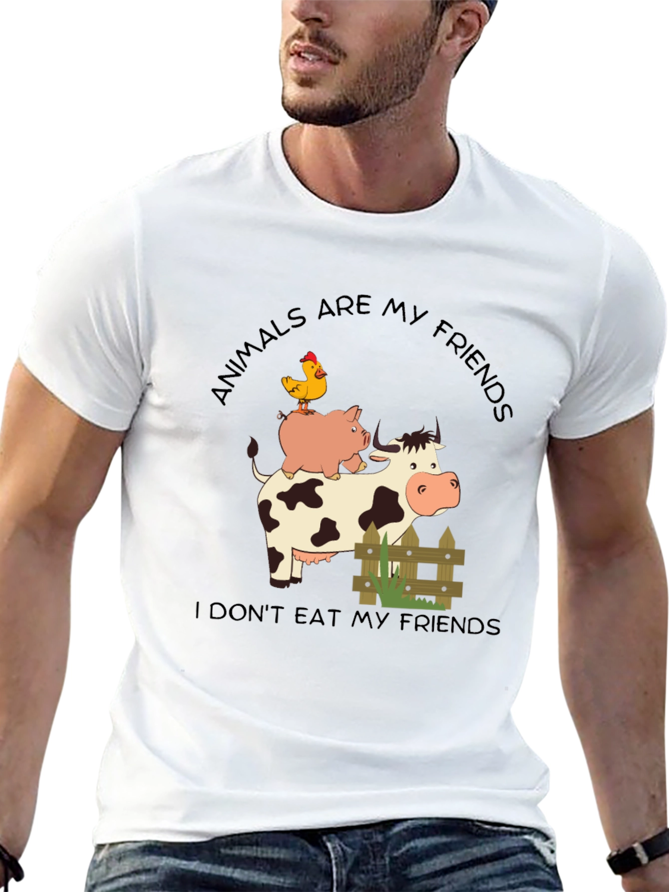 Animals Are My Friends Vegan T-Shirt