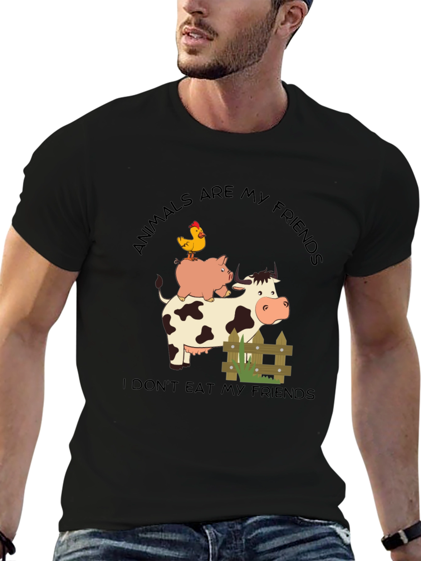 Animals Are My Friends Vegan T-Shirt