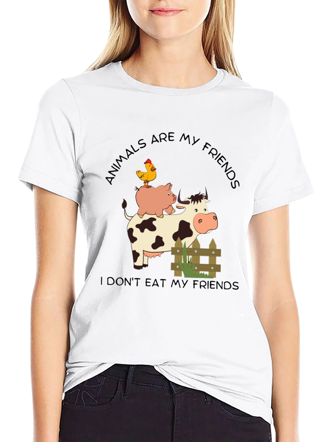 Animals Are My Friends Vegan T-Shirt