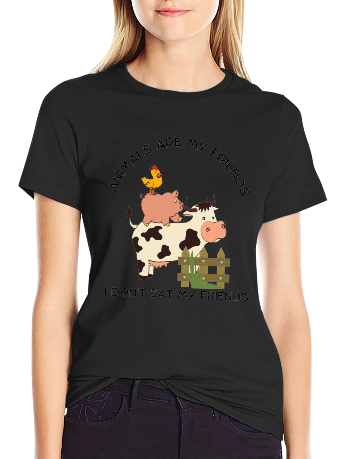 Animals Are My Friends Vegan T-Shirt
