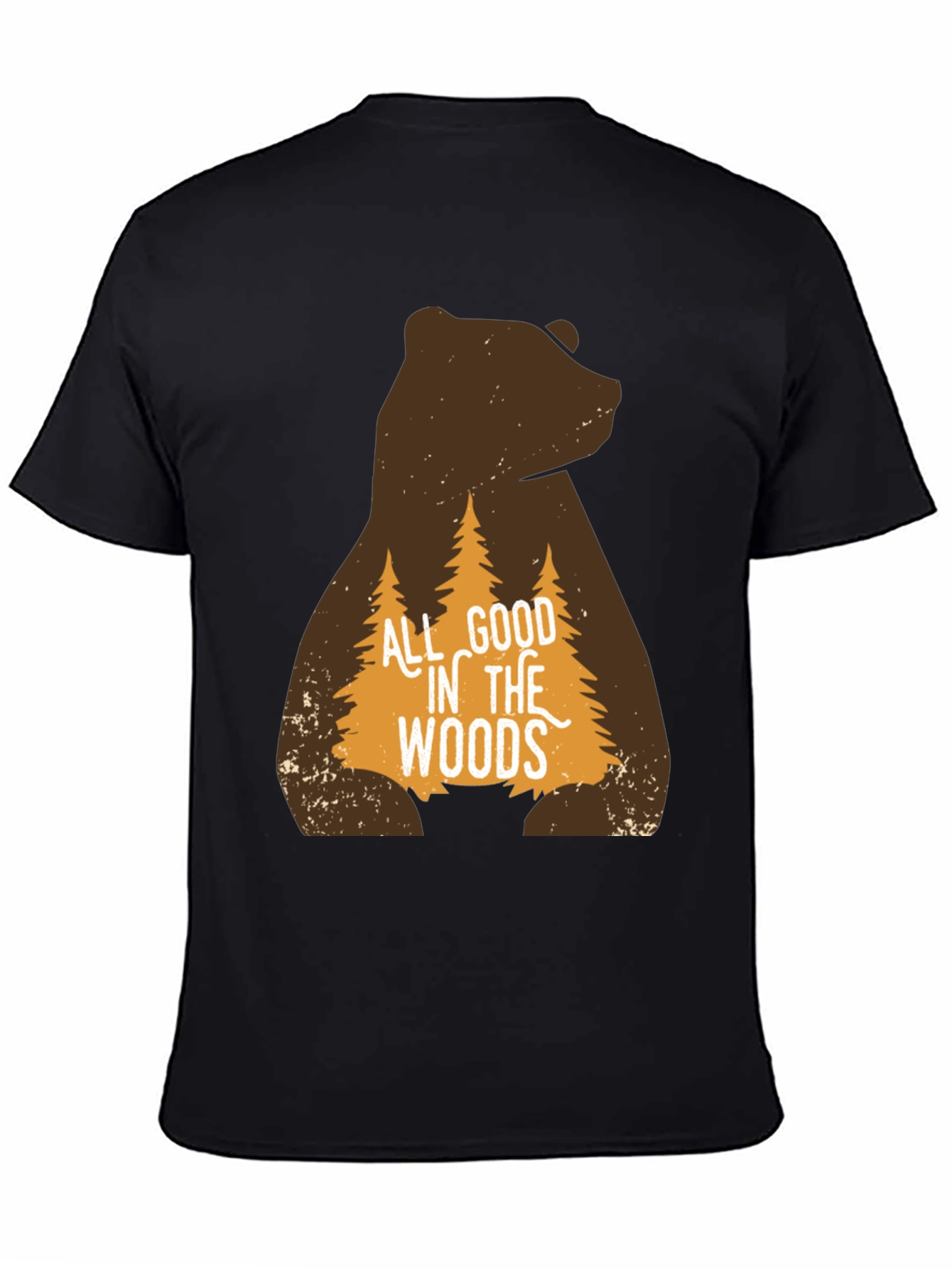 All Good in the Woods Bear Graphic T-Shirt