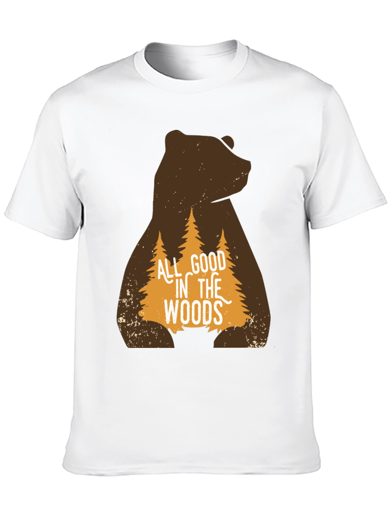 All Good in the Woods Bear Graphic T-Shirt