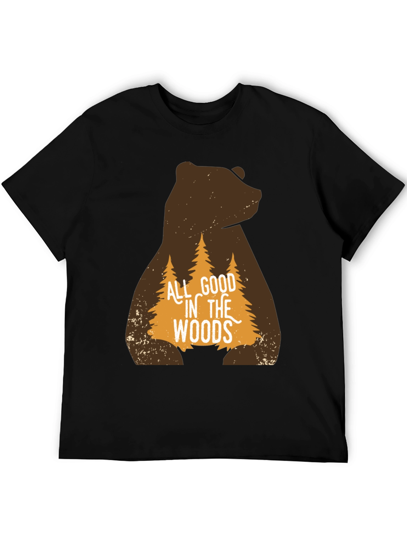 All Good in the Woods Bear Graphic T-Shirt