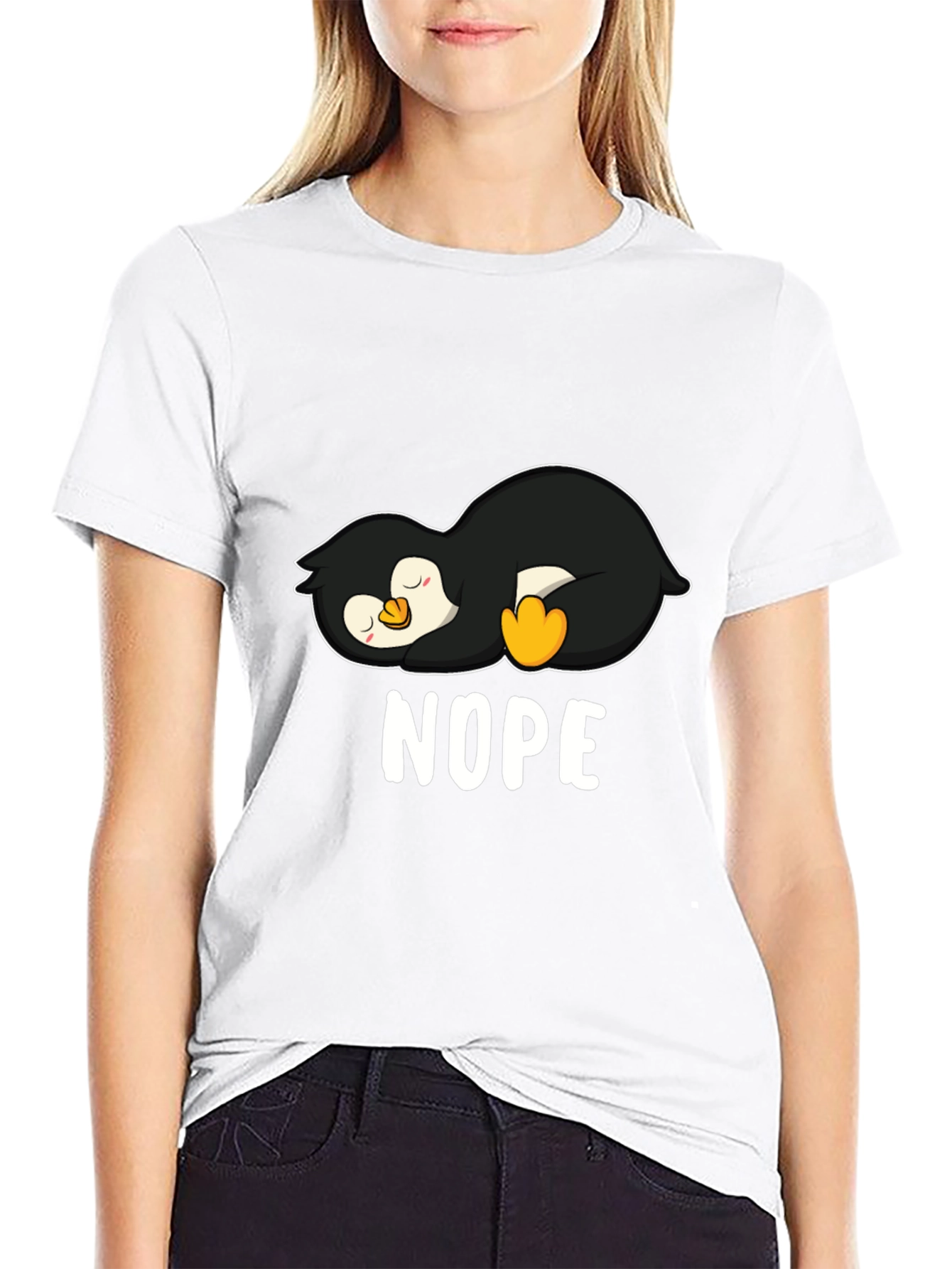 Nope Penguin Graphic Tee