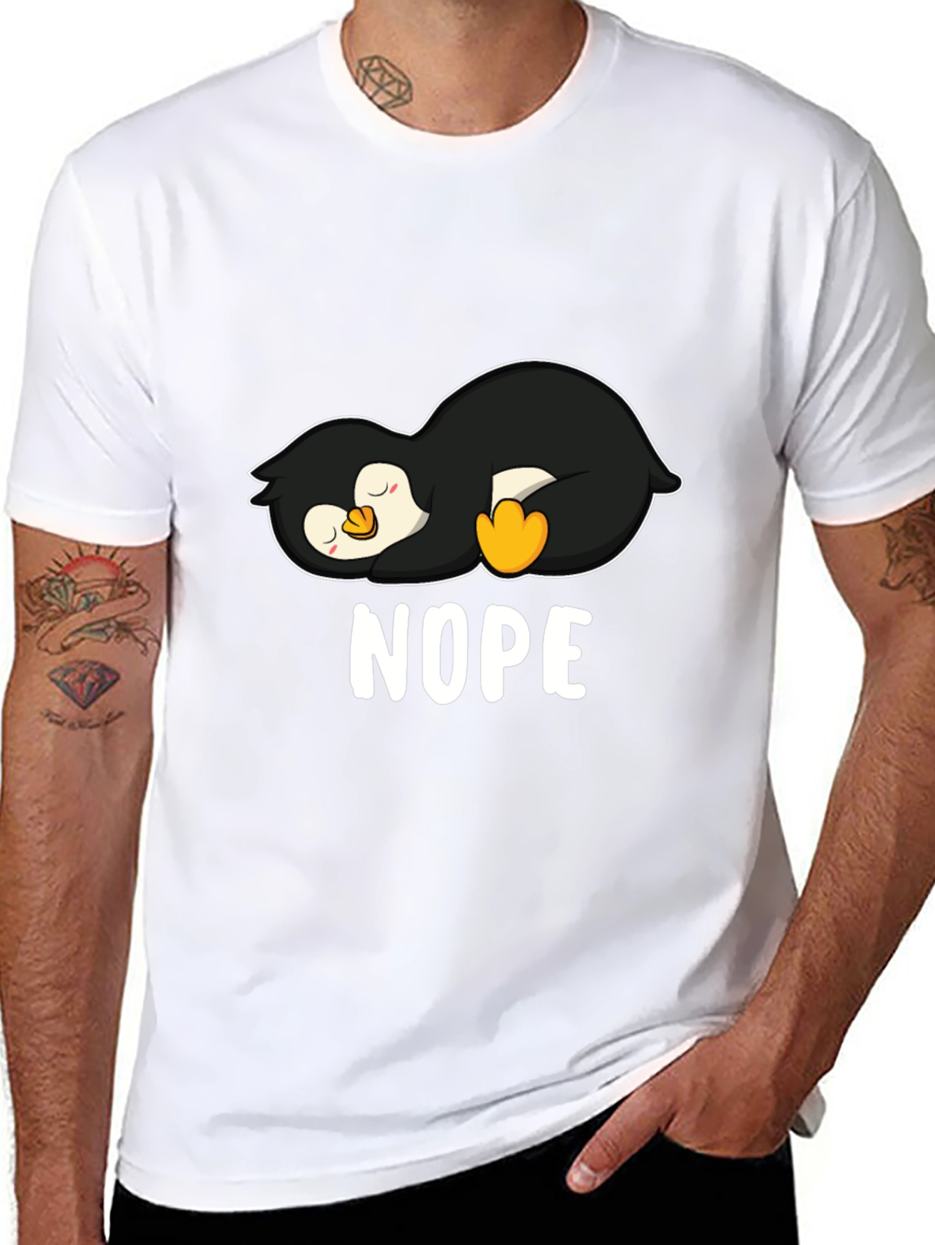 Nope Penguin Graphic Tee