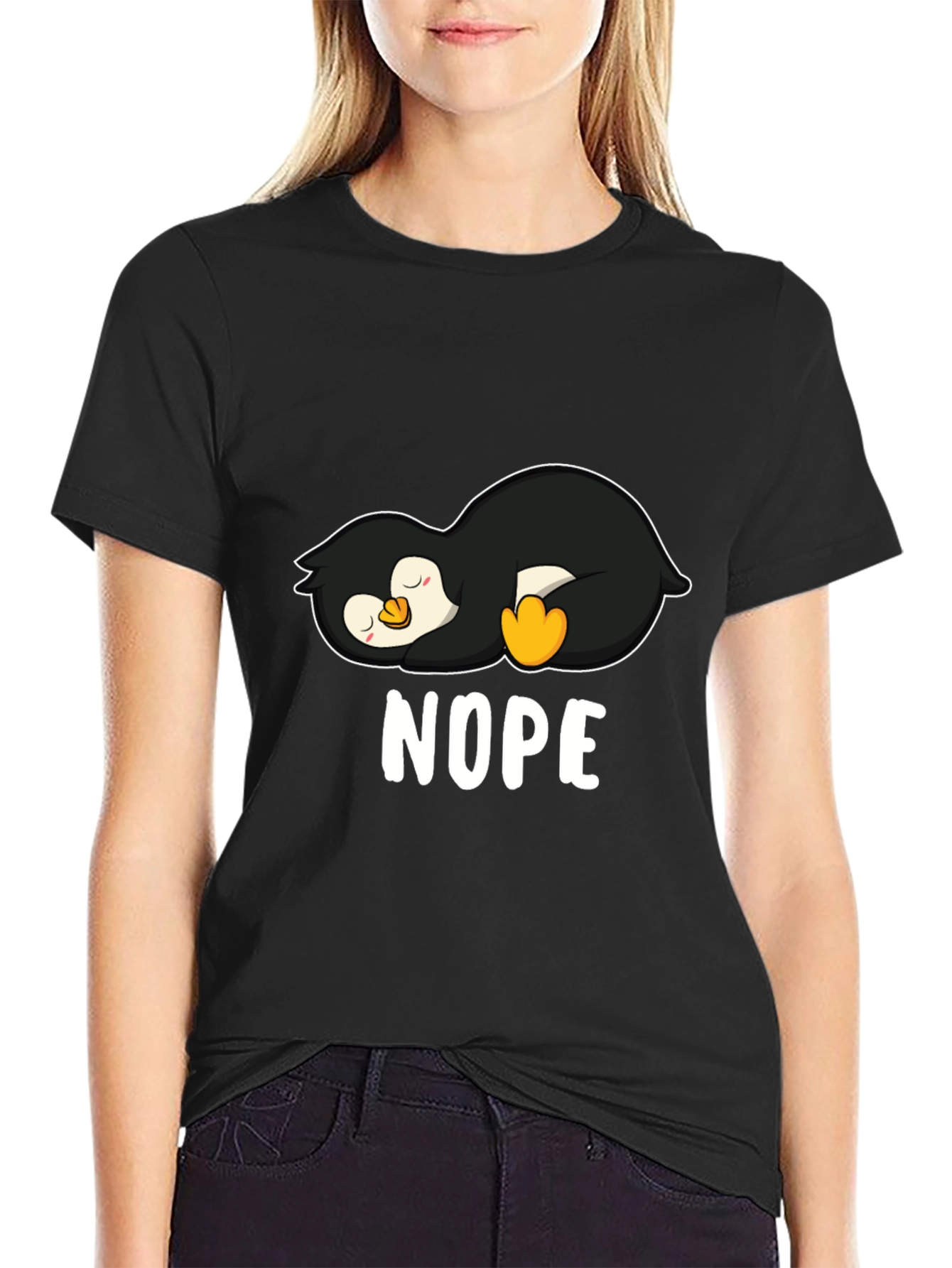 Nope Penguin Graphic Tee
