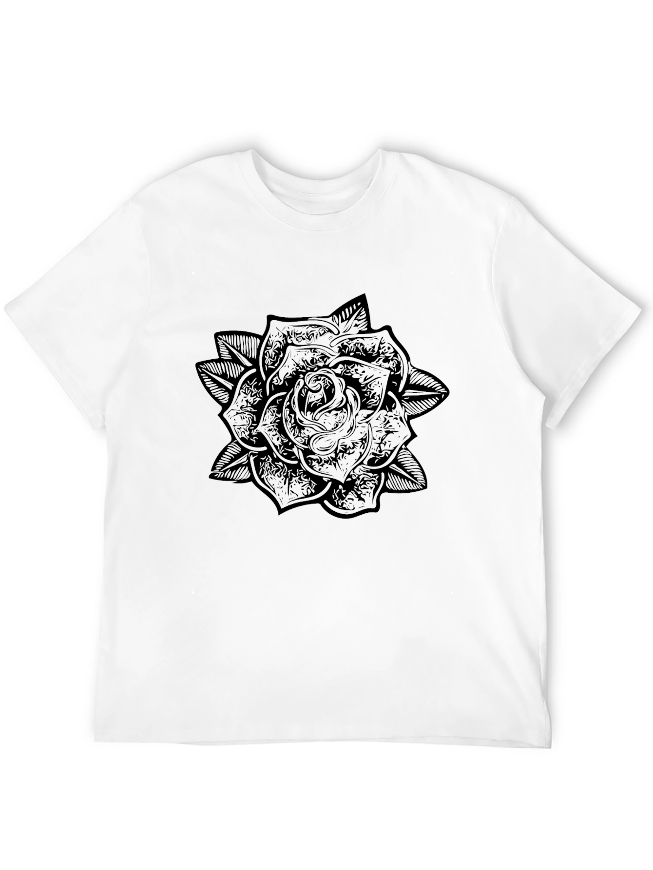 Black Rose Graphic T-Shirt for Men