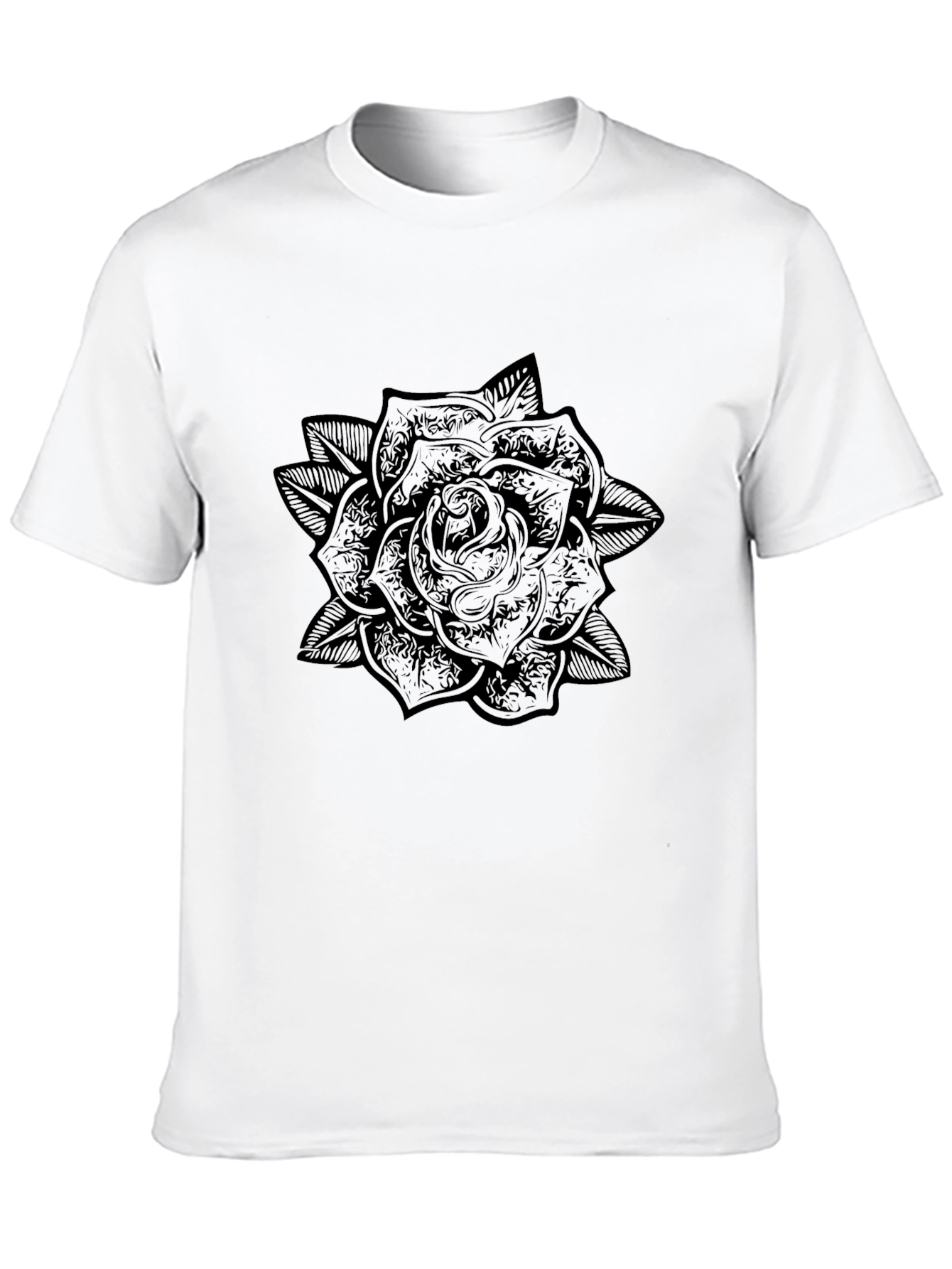 Black Rose Graphic T-Shirt for Men