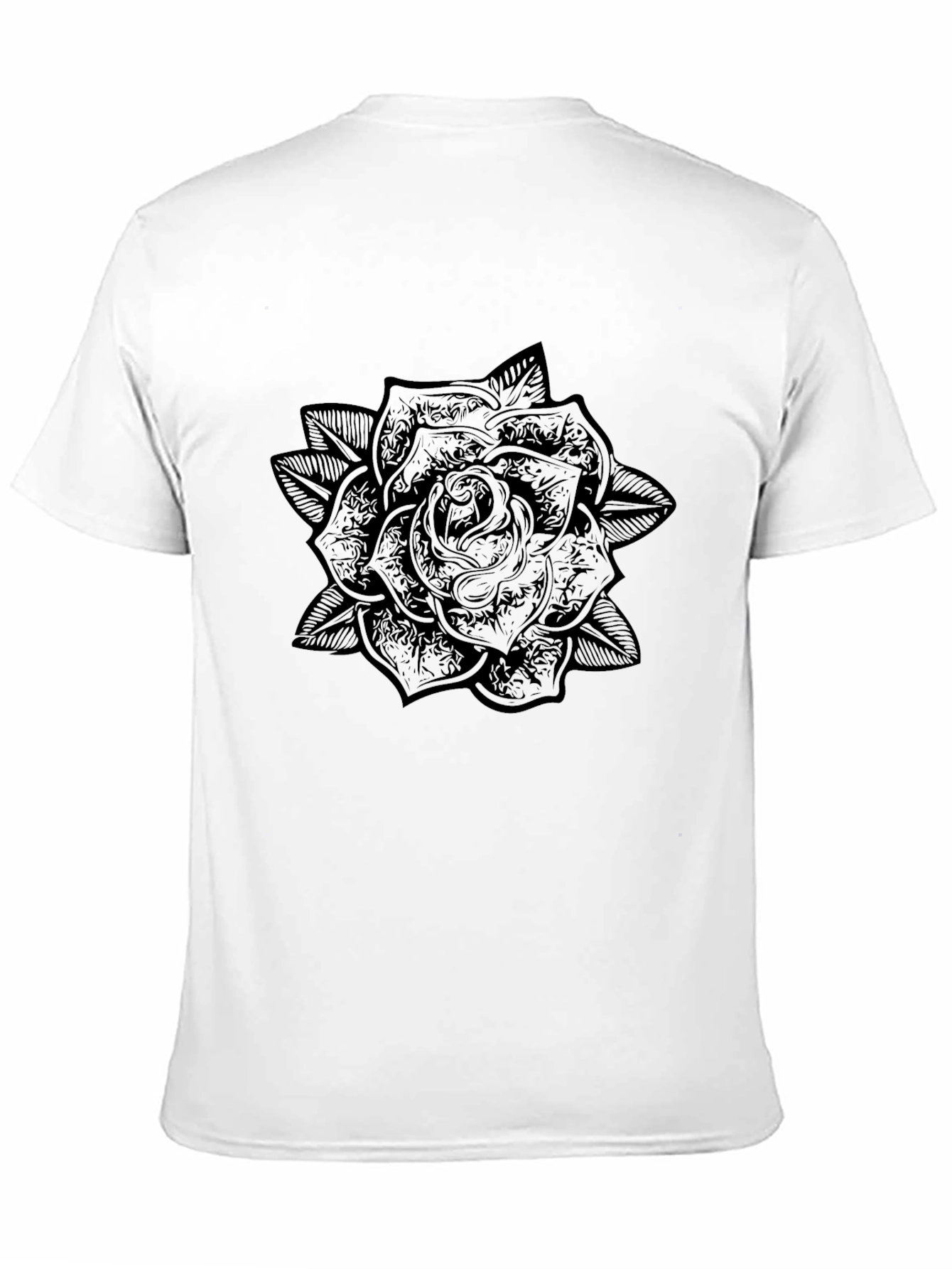 Black Rose Graphic T-Shirt for Men