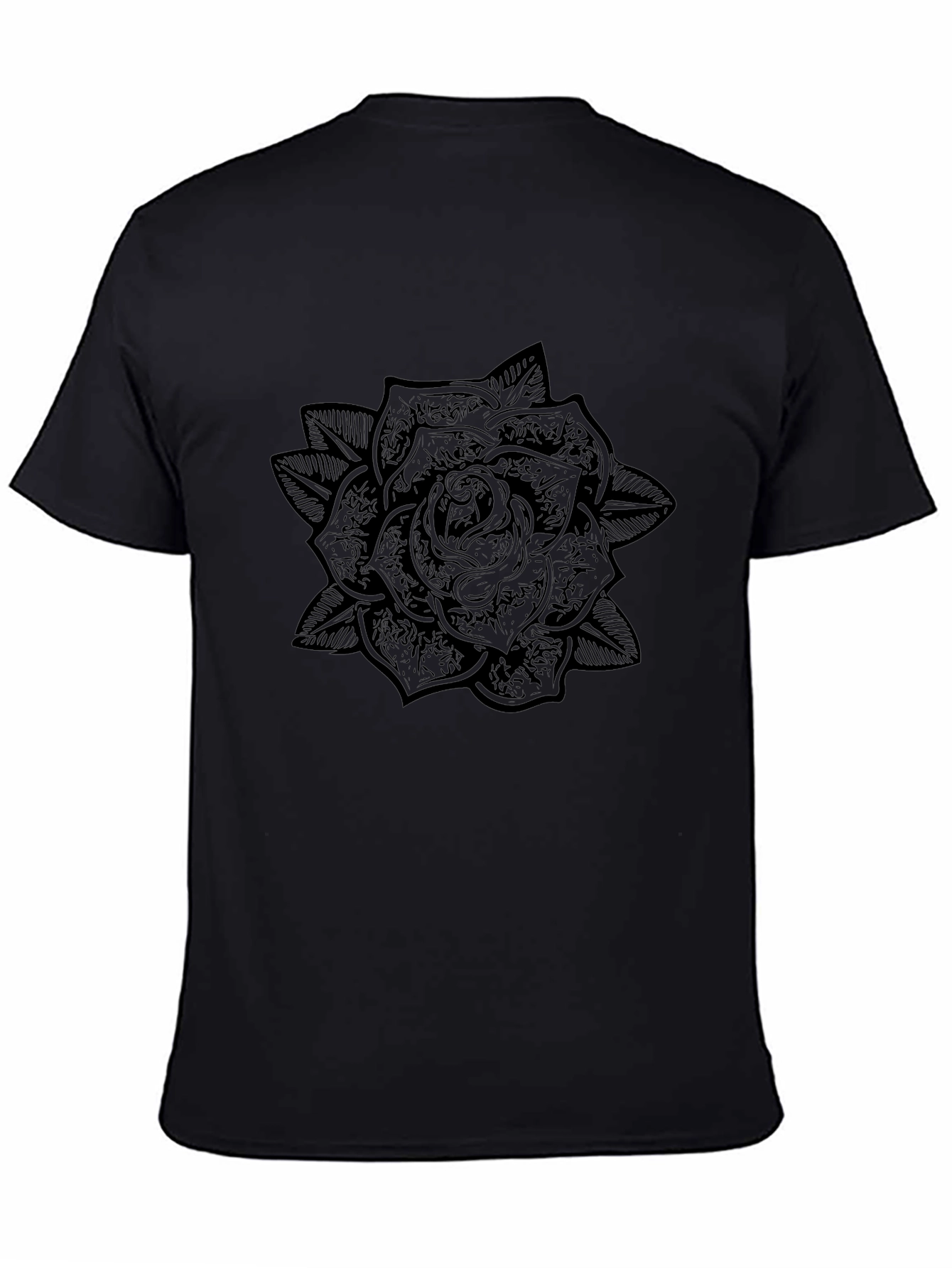 Black Rose Graphic T-Shirt for Men