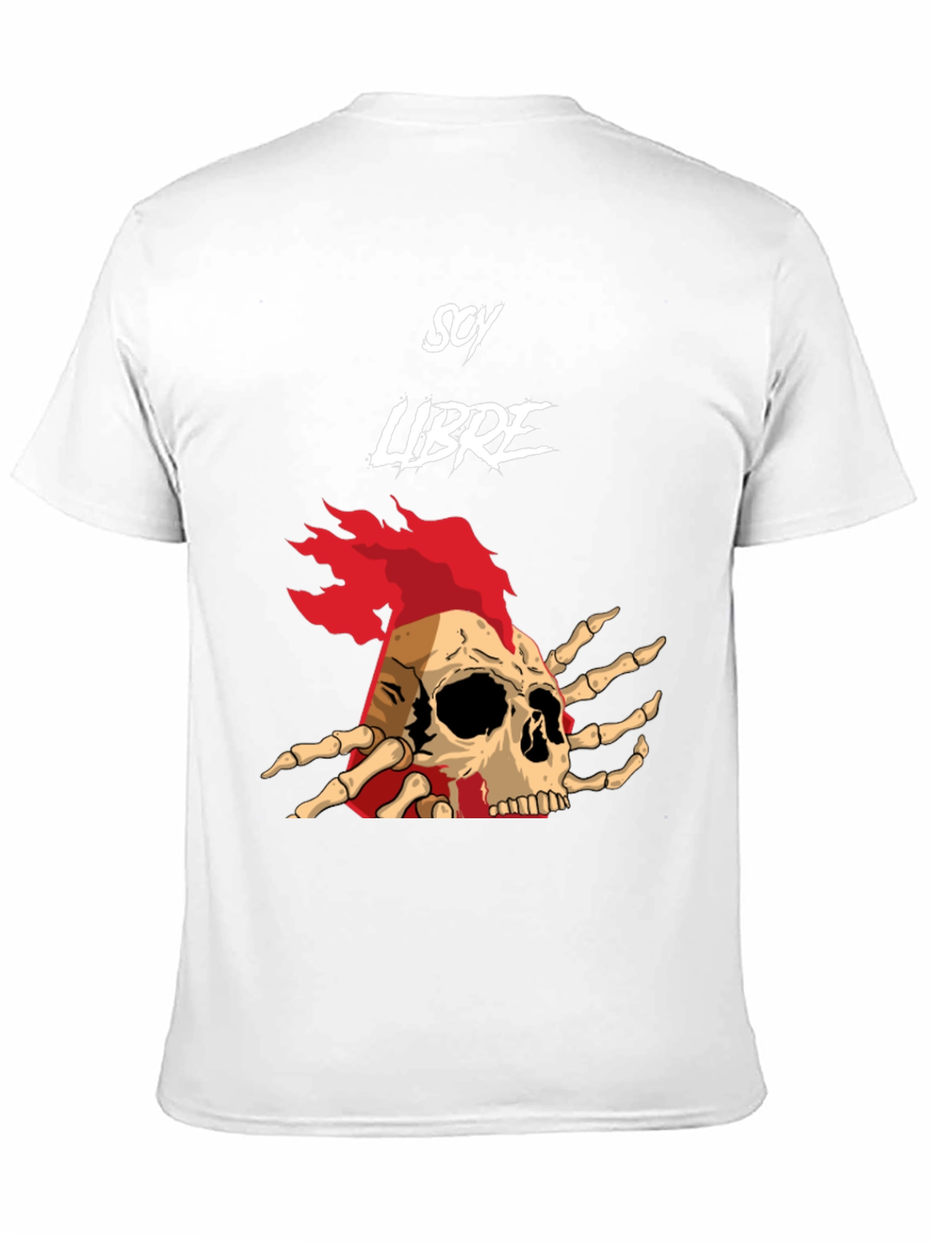 Soy Libre Skull Graphic Tee - Black Cotton T-Shirt