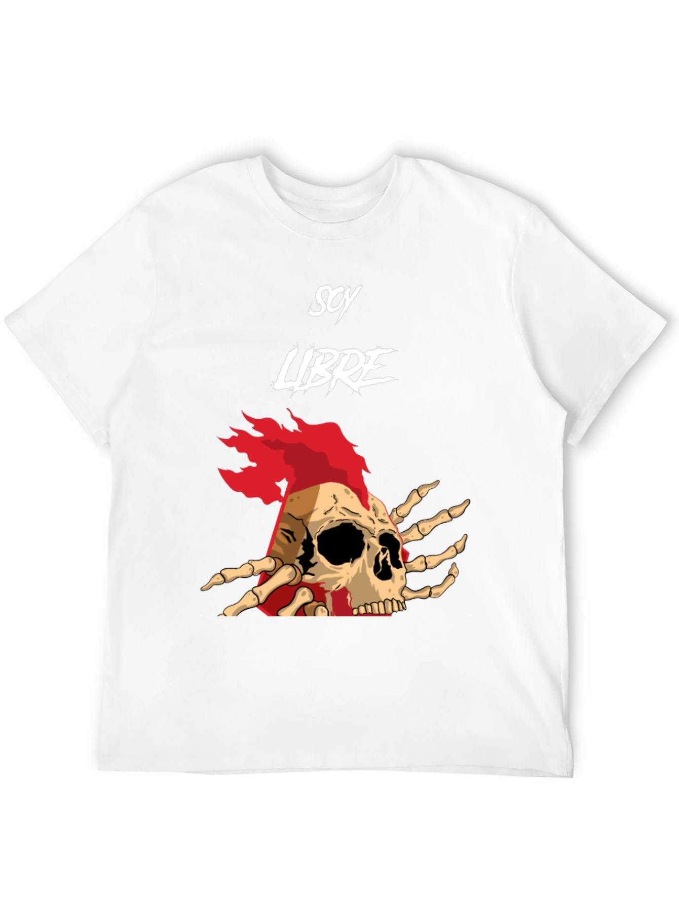Soy Libre Skull Graphic Tee - Black Cotton T-Shirt
