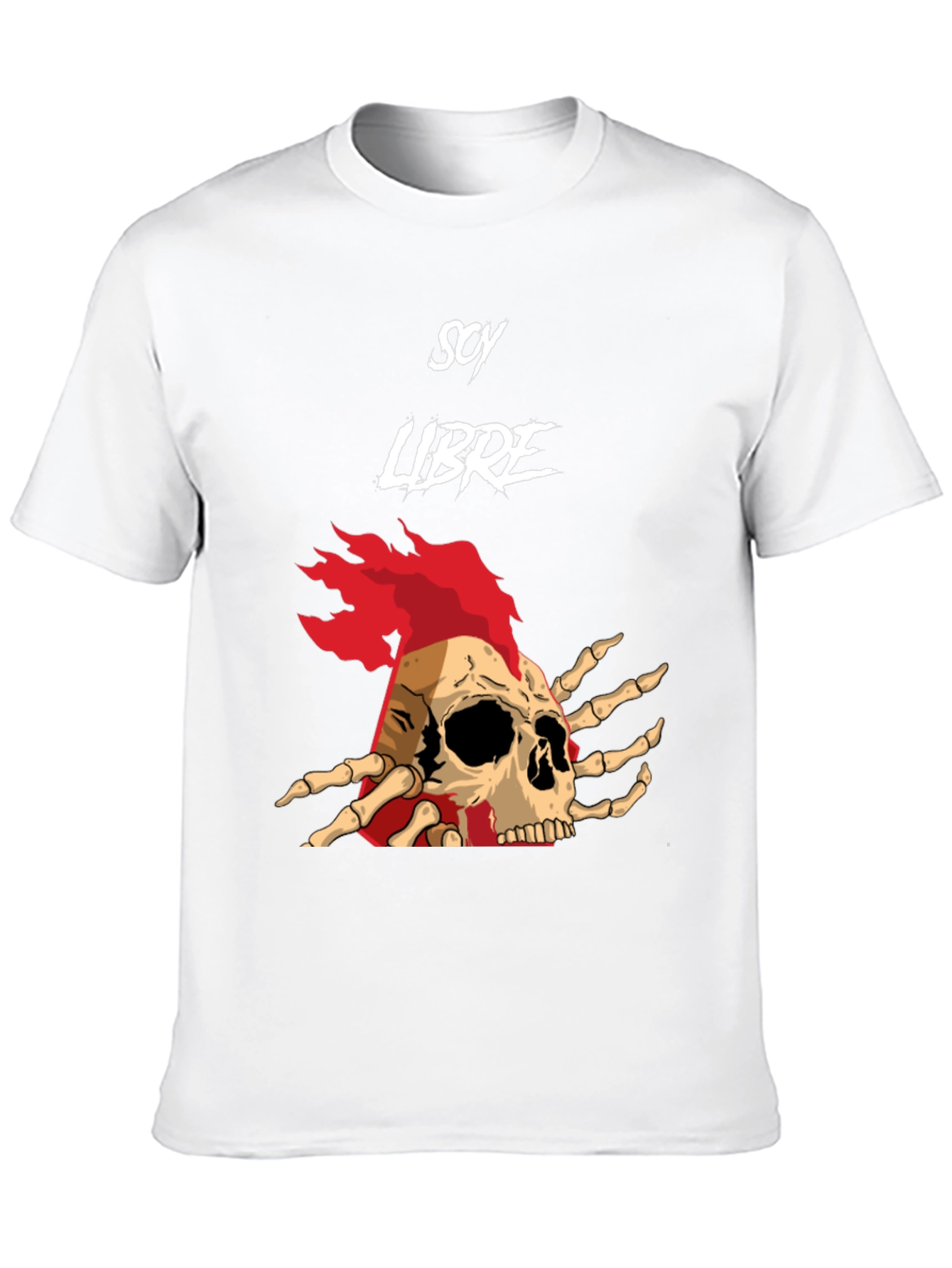Soy Libre Skull Graphic Tee - Black Cotton T-Shirt